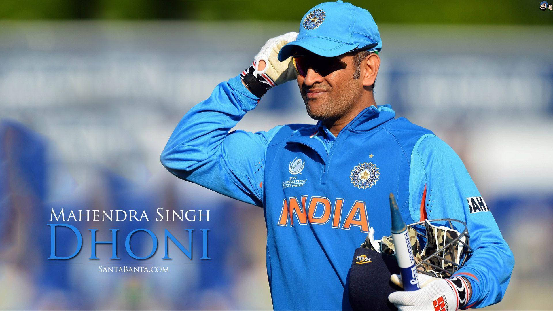 Download Ms Dhoni Team India Batsman Wallpaper