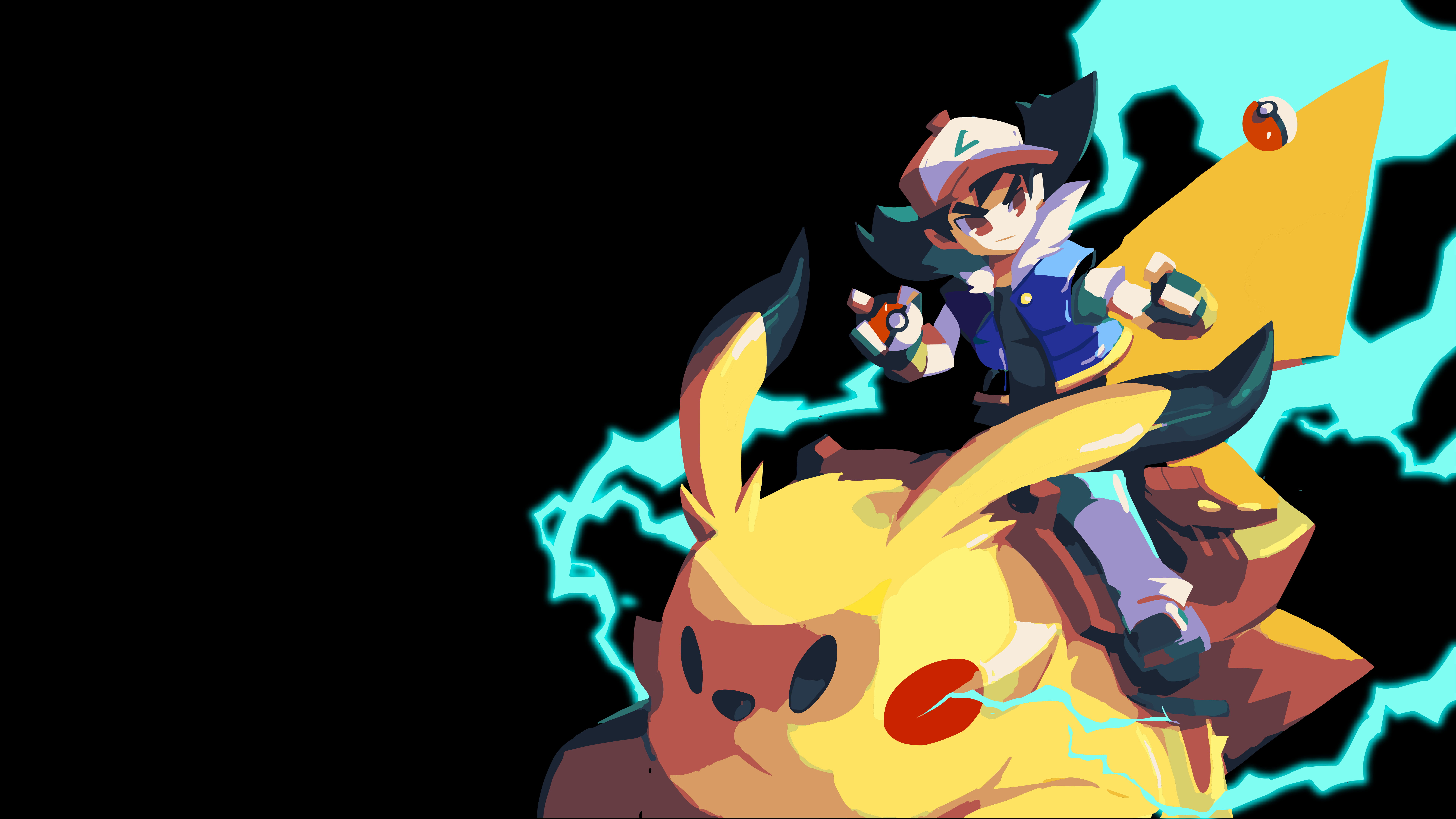 Wallpaper Pikachu, Pokemon Go, Ash Ketchum, Zeraora, Animation, Background Free Image