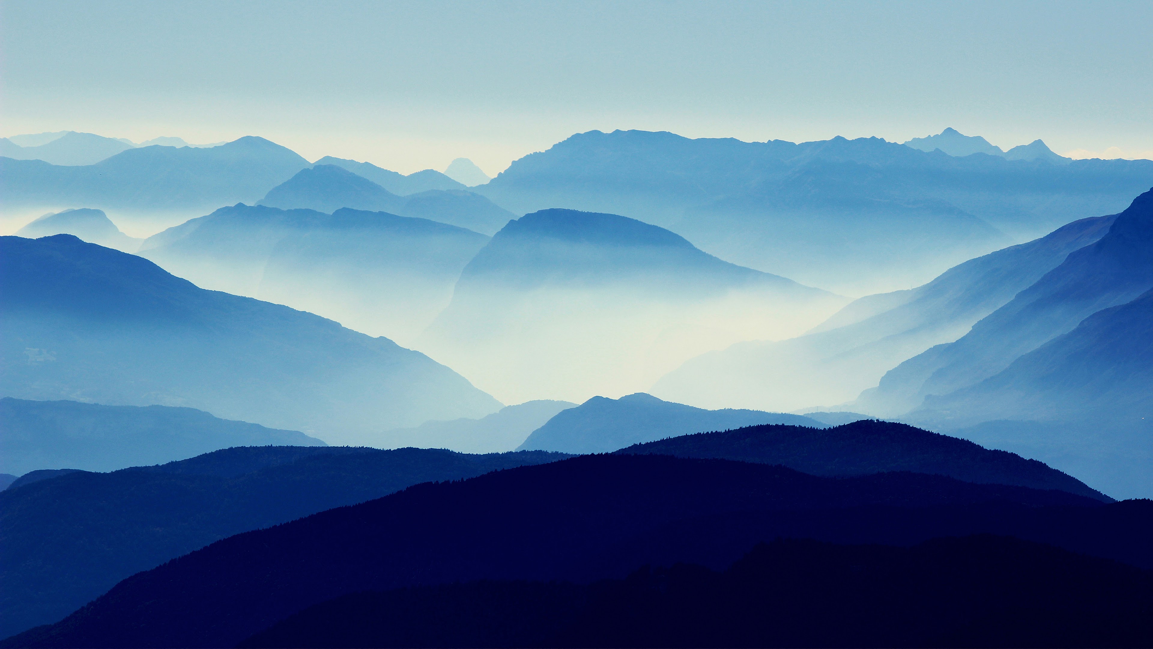 Mountains Fog 4K Wallpaper