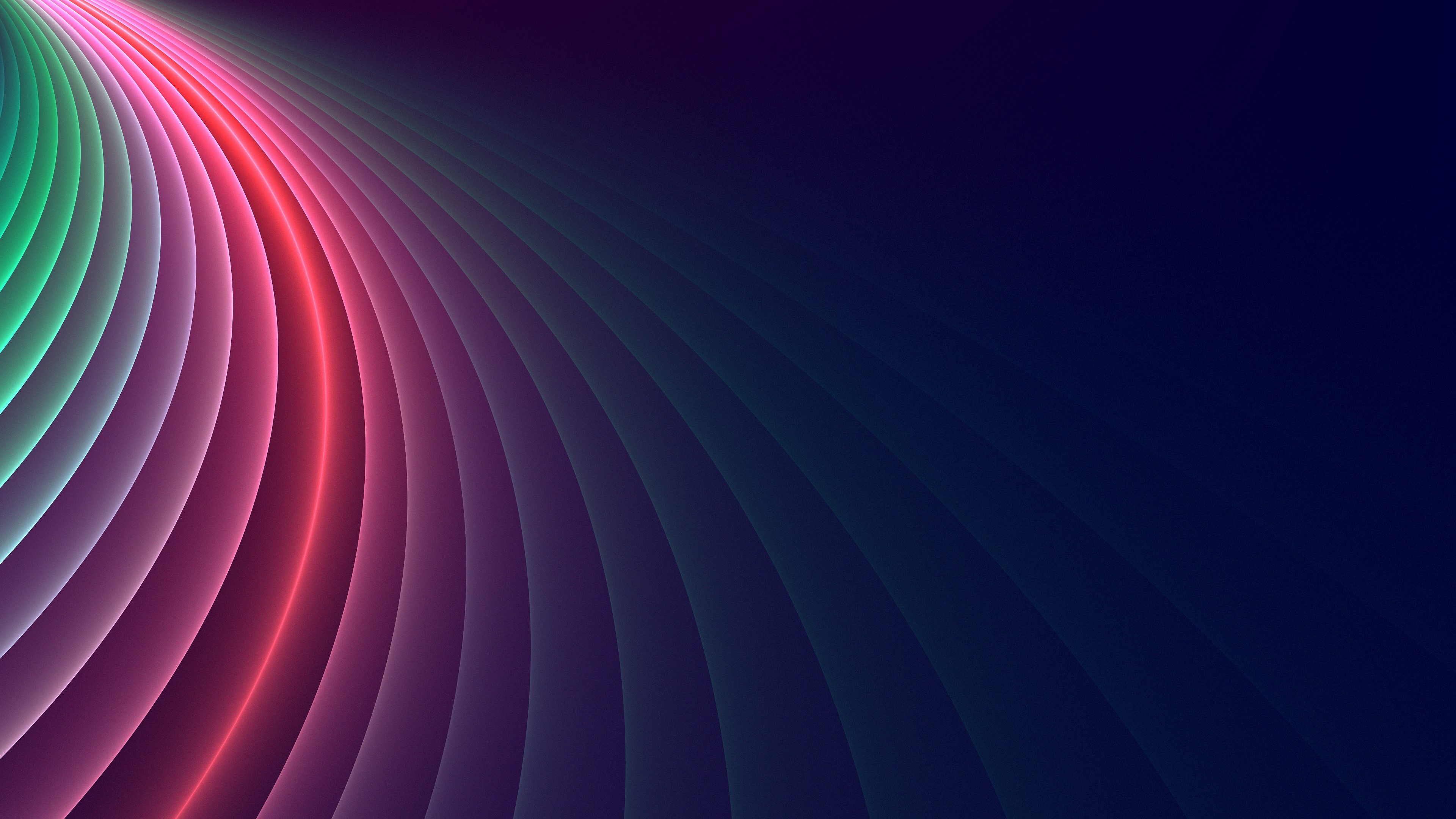 4K, colorful, glowing, curved, abstract Gallery HD Wallpaper