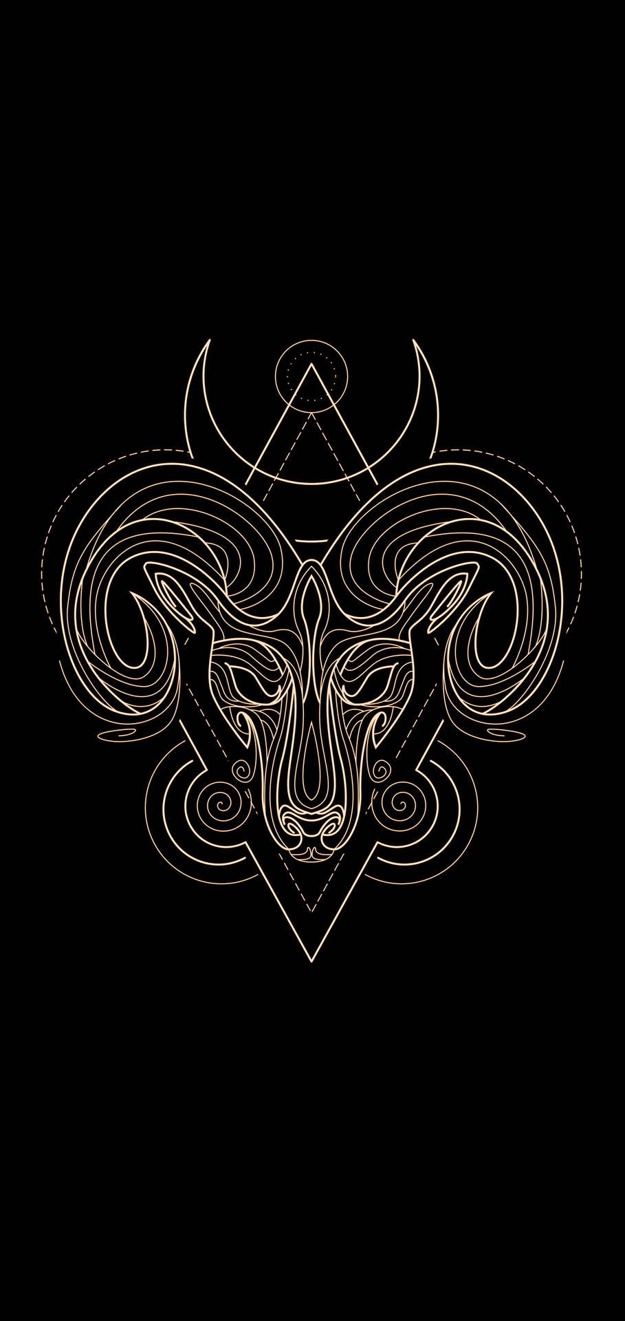 Download Aries White Ram Skull Digital Art Wallpaper