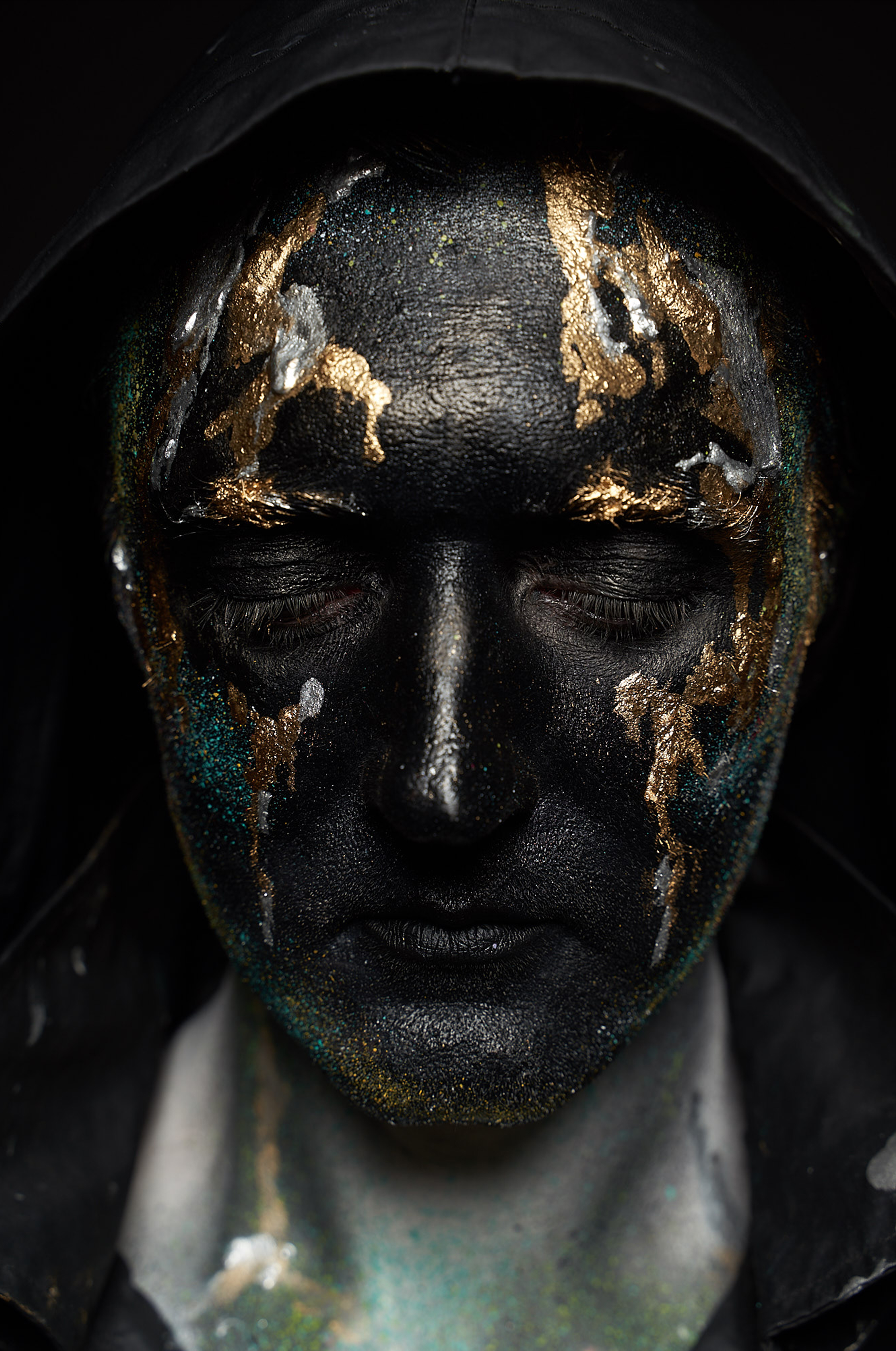 Person in Black and Gold Face Mask · Free