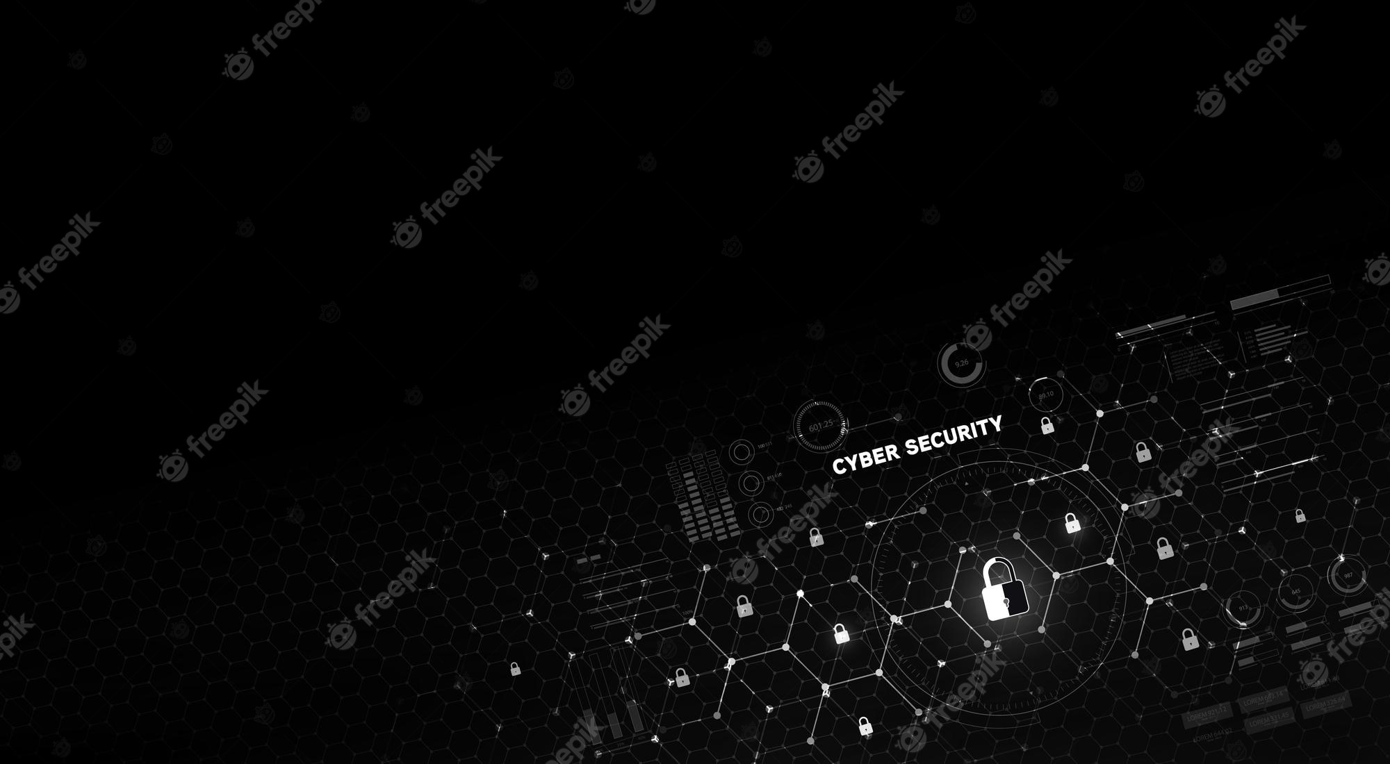 Premium Vector. Cyber security and data protection information privacy internet technology show padlock protecting business and financial data