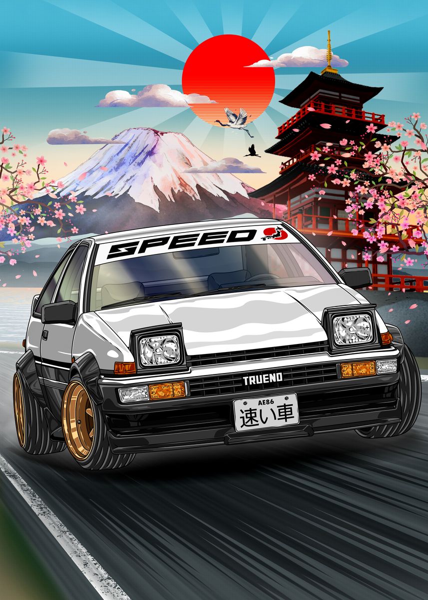 Toyota Trueno AE86 ' Poster