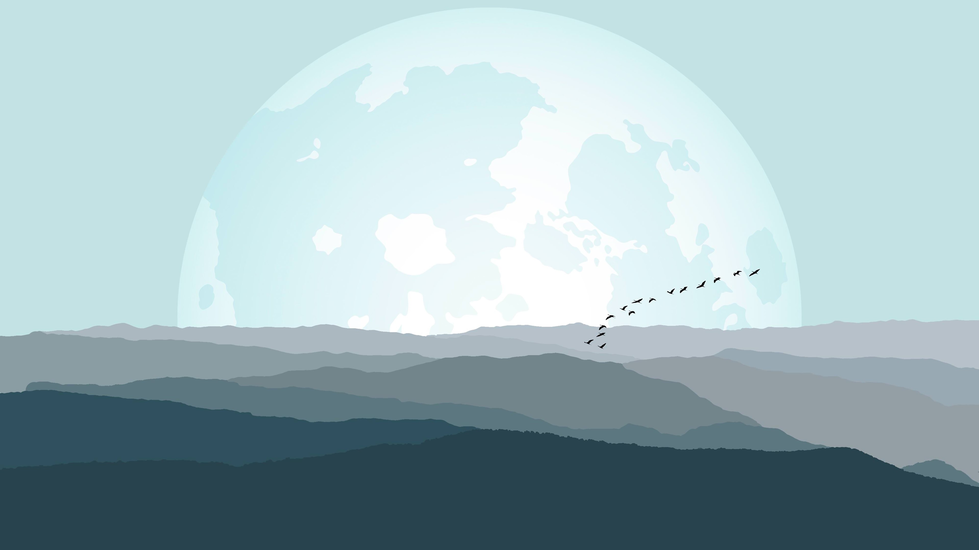 4K, anime city, landscape, anime, minimalism Gallery HD Wallpaper