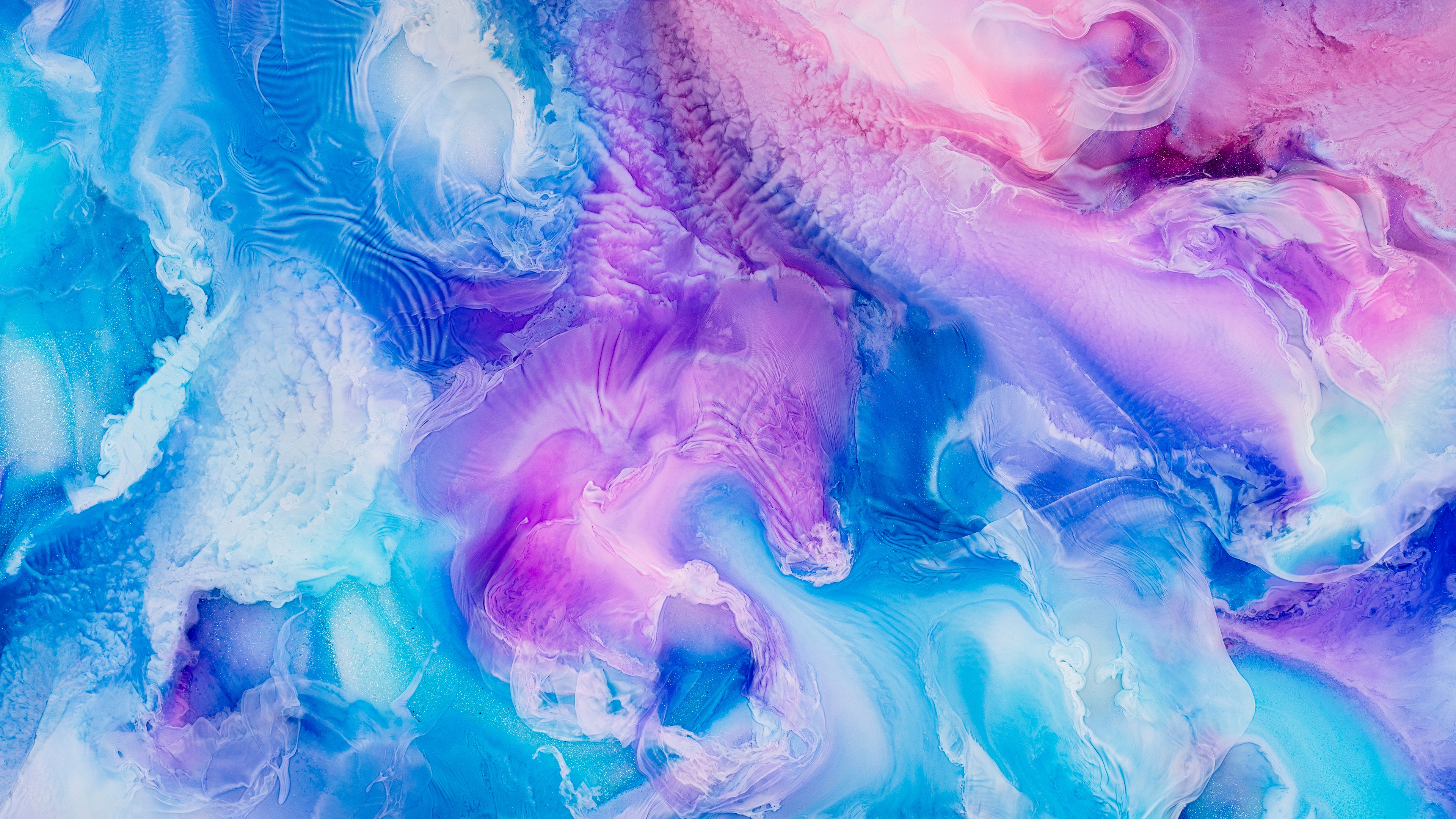Aesthetic Wallpaper 4K, Liquid art, Pearl ink, Colorful
