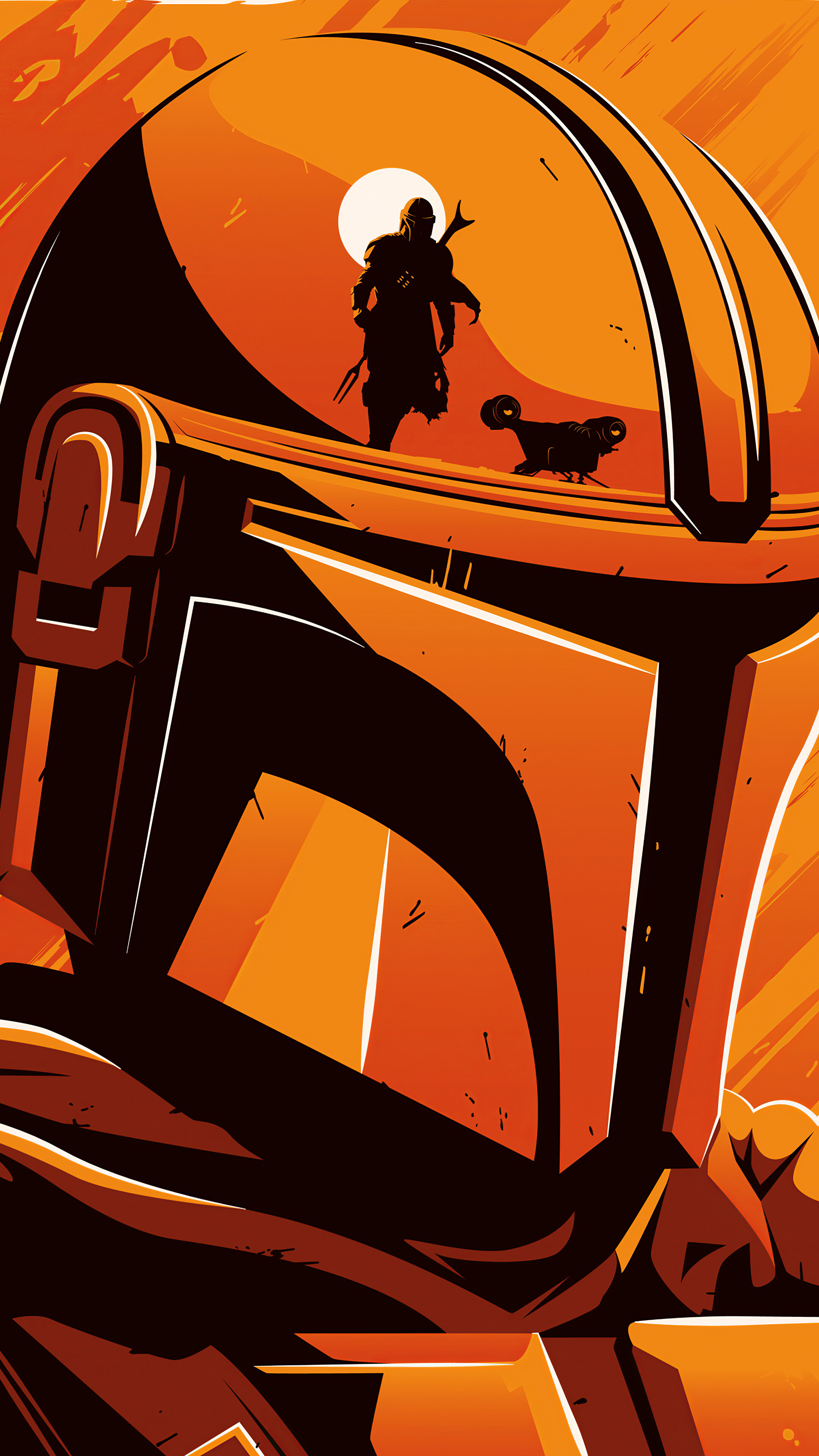 The Mandalorian, Minimalist, 4k Gallery HD Wallpaper
