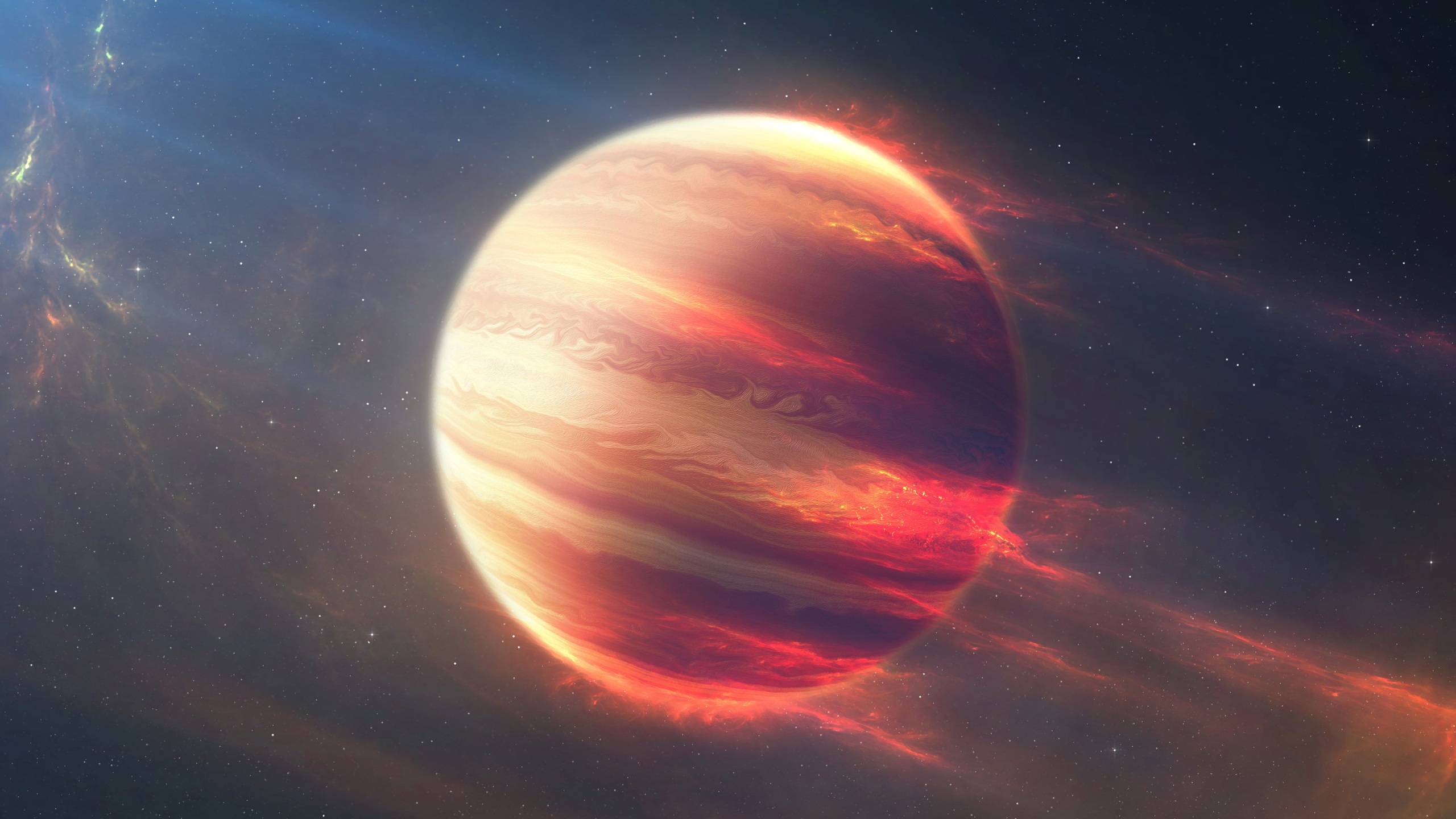 Wallpaper 4k Space Fire Planet 4K Wallpaper