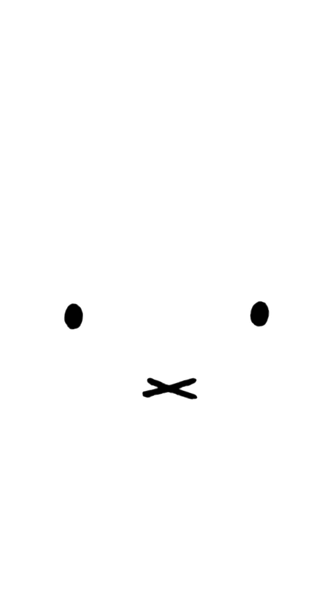 Download Minimalist Miffy Face Wallpaper