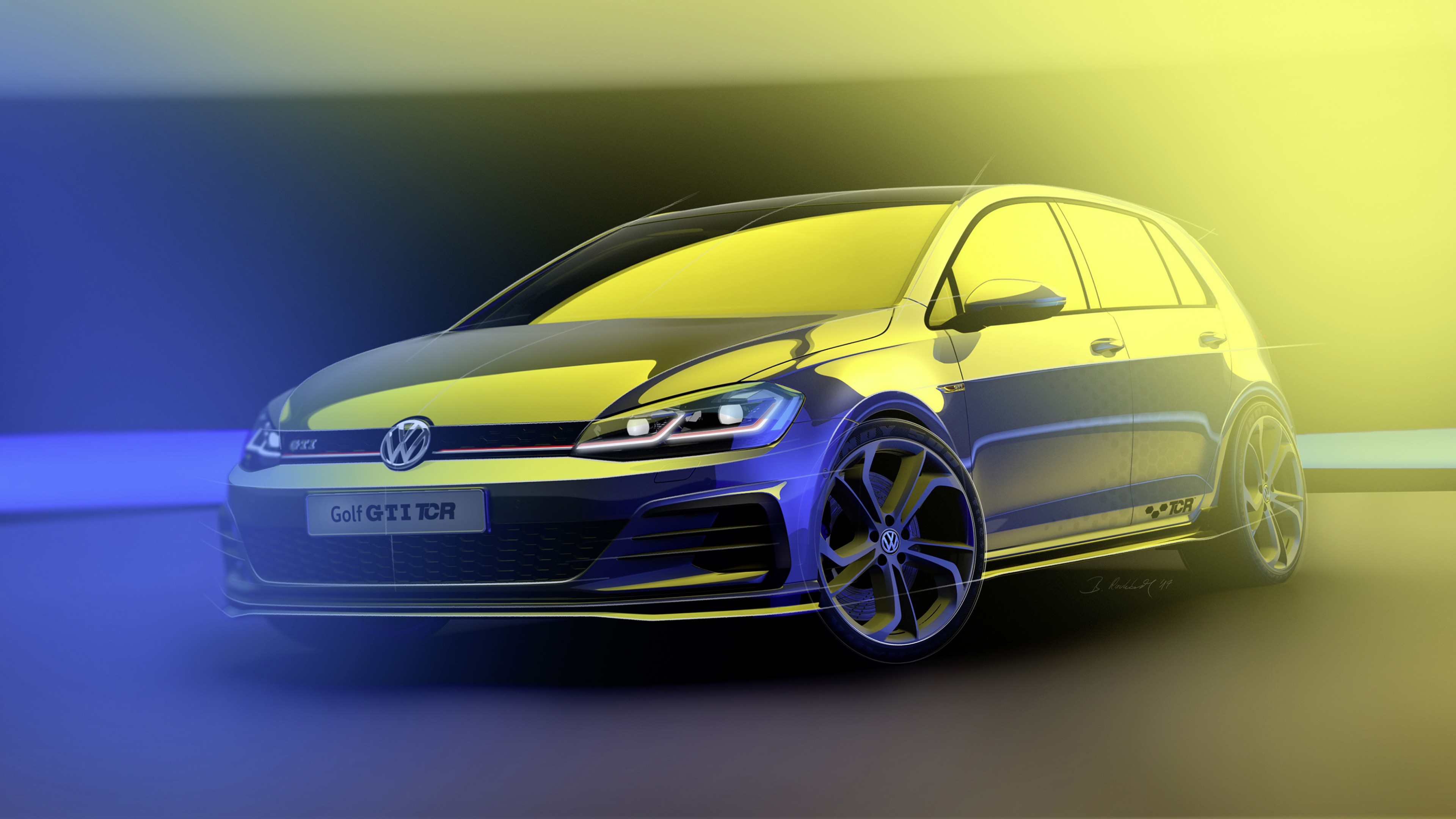 Wallpaper Volkswagen Golf GTI TCR Concept, 2018 Cars, 4K, Cars & Bikes