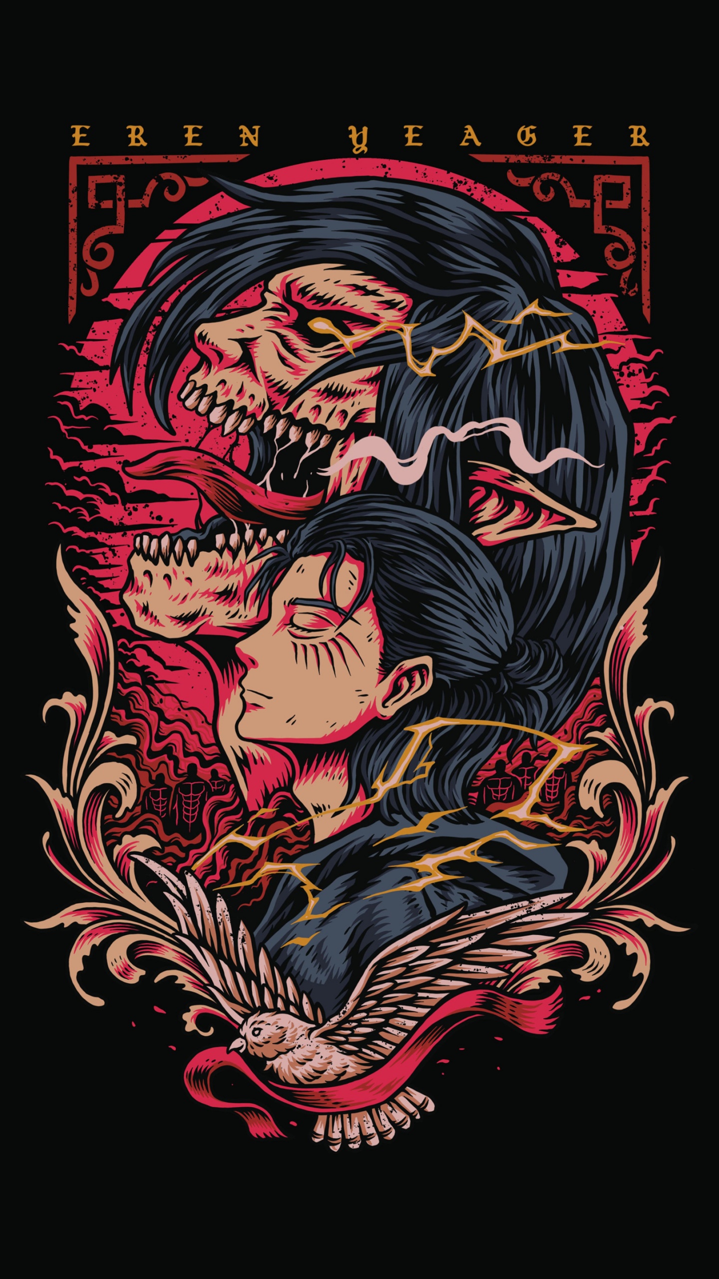 Eren Yeager Wallpaper 4K, Shingeki no Kyojin