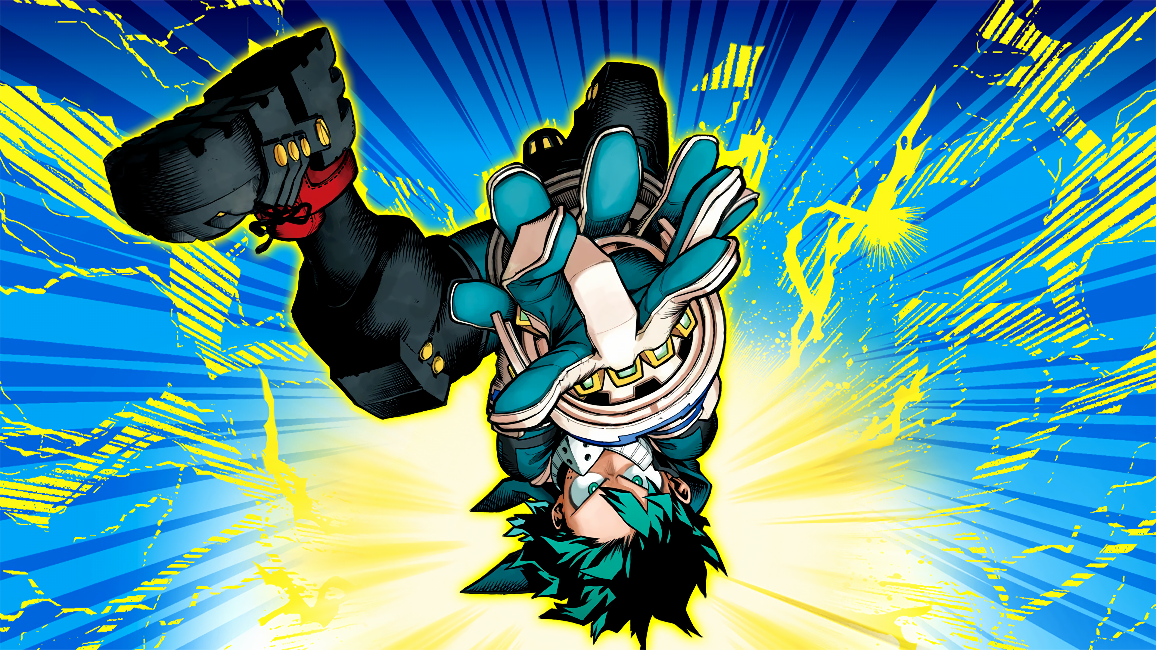 Deku from Shonen Jump app 4k desktop wallpaper (AI upscaled via Waifu2x)