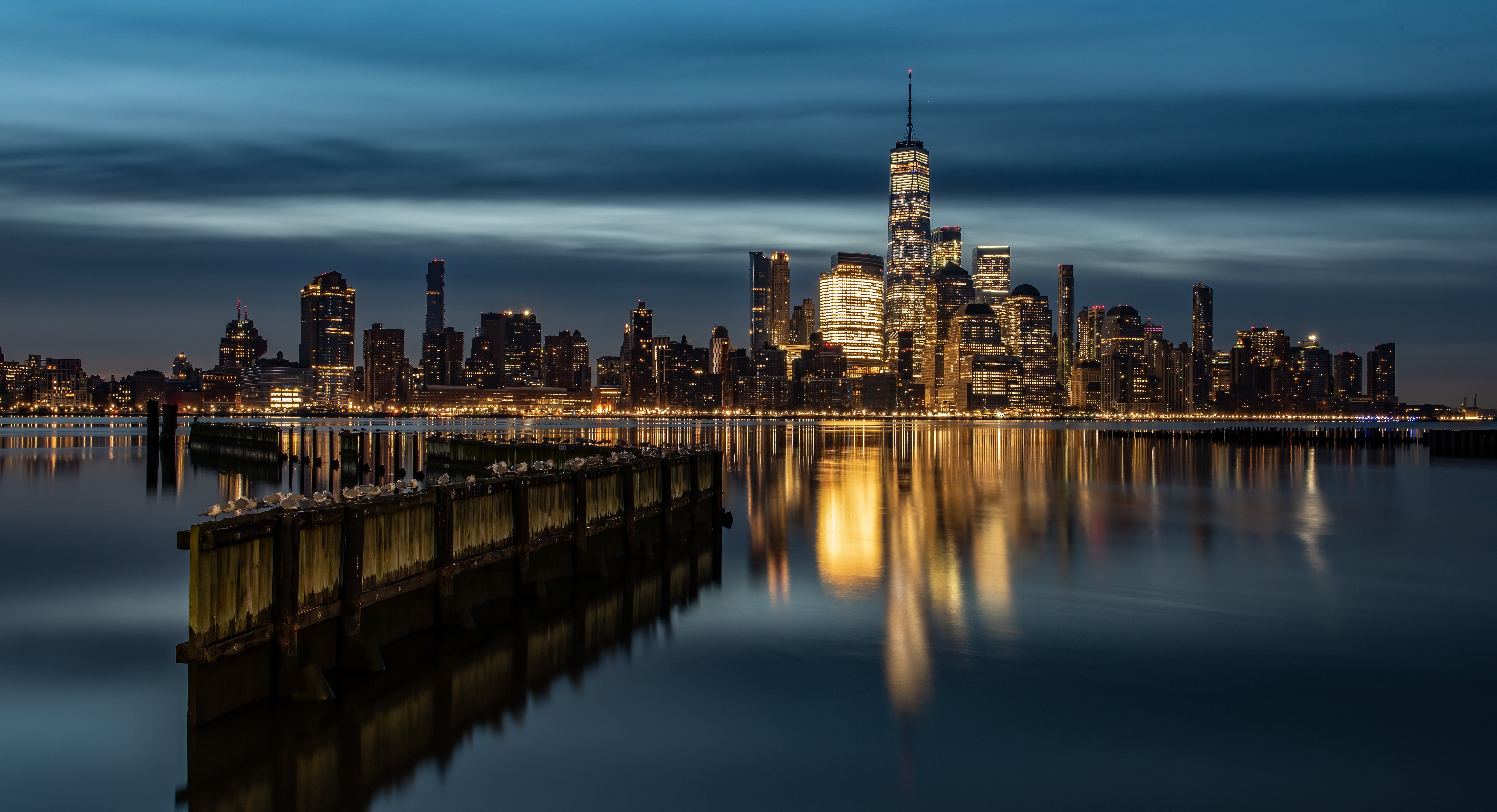 Manhattan 4K, Skyscraper, New York, Night, Building, USA, City Gallery HD Wallpaper