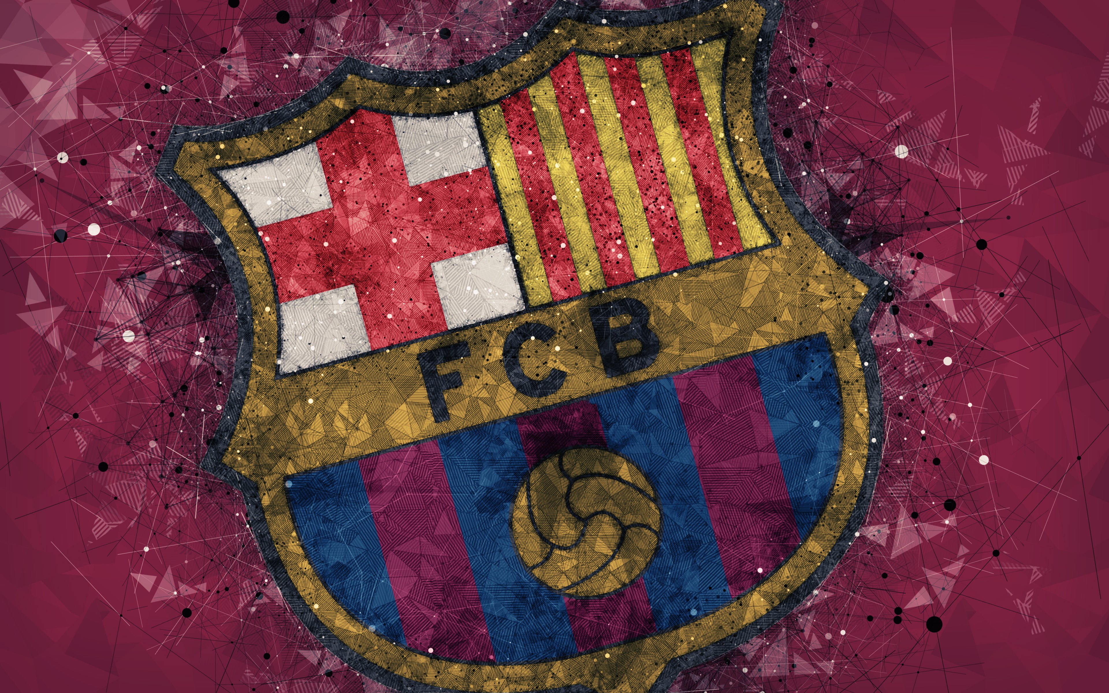 Wallpaper / Soccer, 4K, Logo, FC Barcelona free download