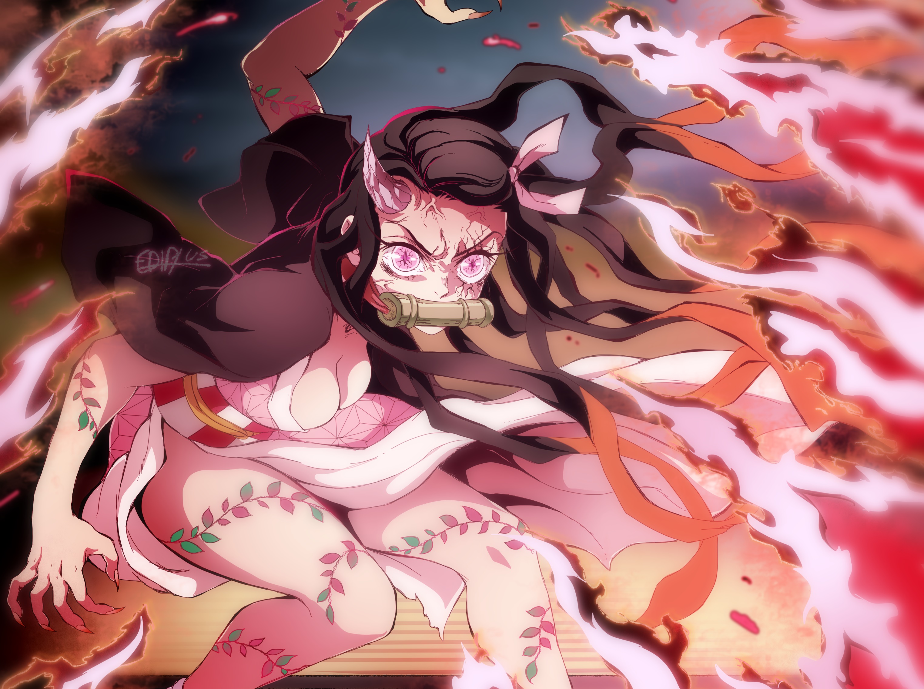 HD desktop wallpaper: Anime, Nezuko Kamado, Demon Slayer: Kimetsu No Yaiba download free picture