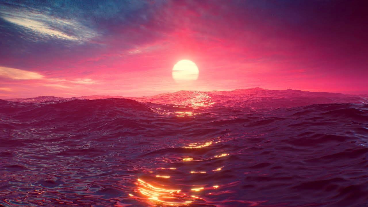 Calming Ocean Sunset Ambience Hours Ultra HD