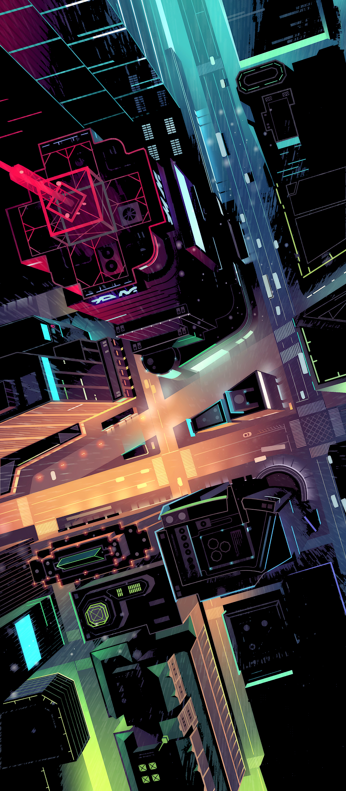 Neon City mobile wallpaper Mobile Walls