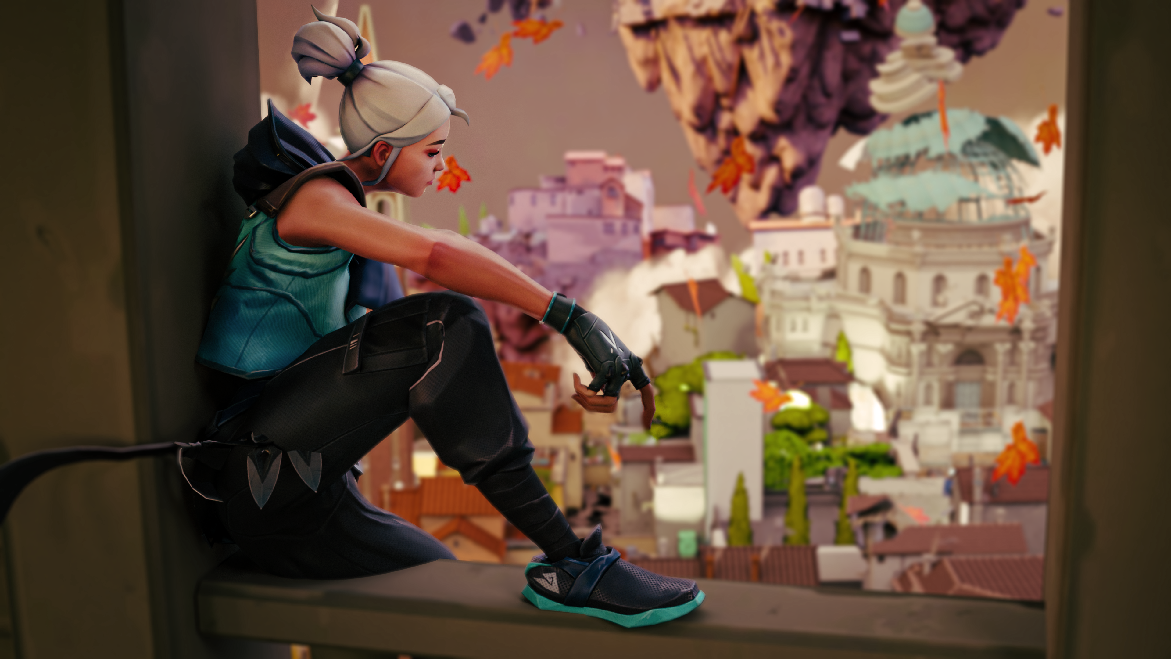 Jett Wallpaper 4K, 3D Render, Valorant