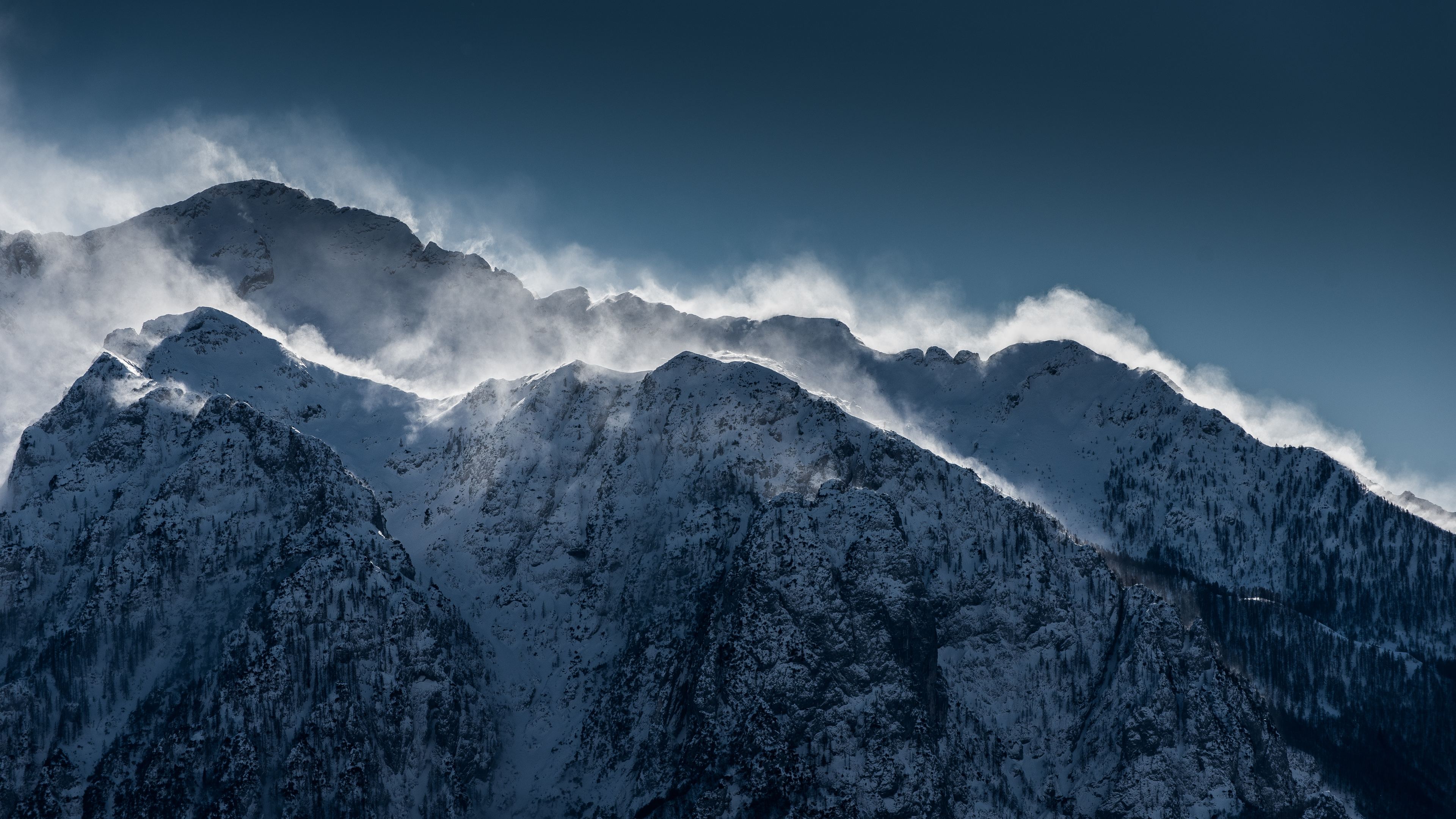 Wallpaper 4k Clouds Over Snow Mountain Range Cliff 4k Wallpaper