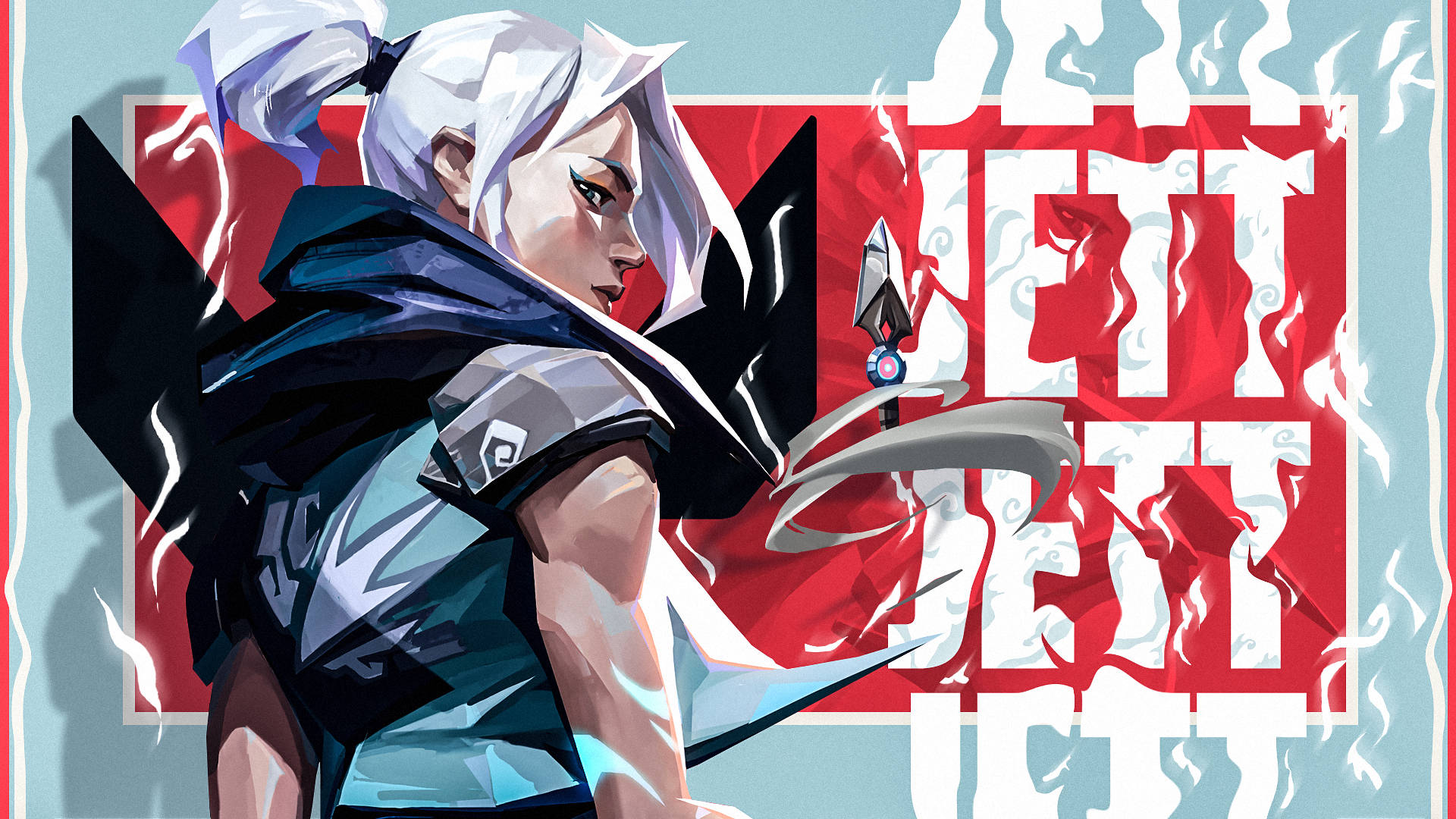 Download Valorant Jett Graphic Poster Wallpaper