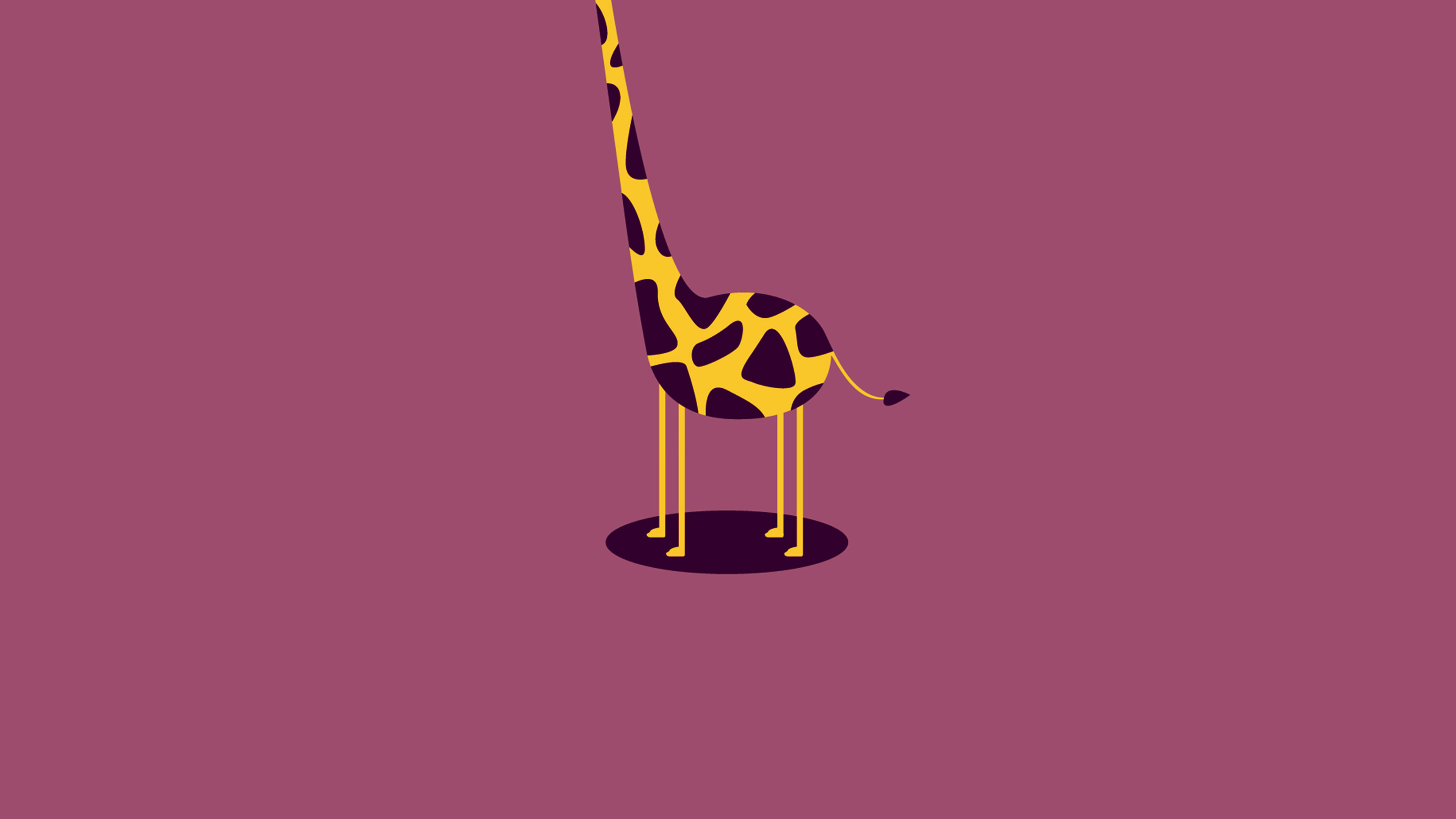wallpaper for desktop, laptop. giraffe cute minimal simple