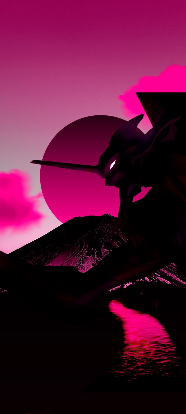 EVA 01 Aesthetic Wallpaper. Sky aesthetic, Magenta aesthetic wallpaper iphone, Aesthetic colors