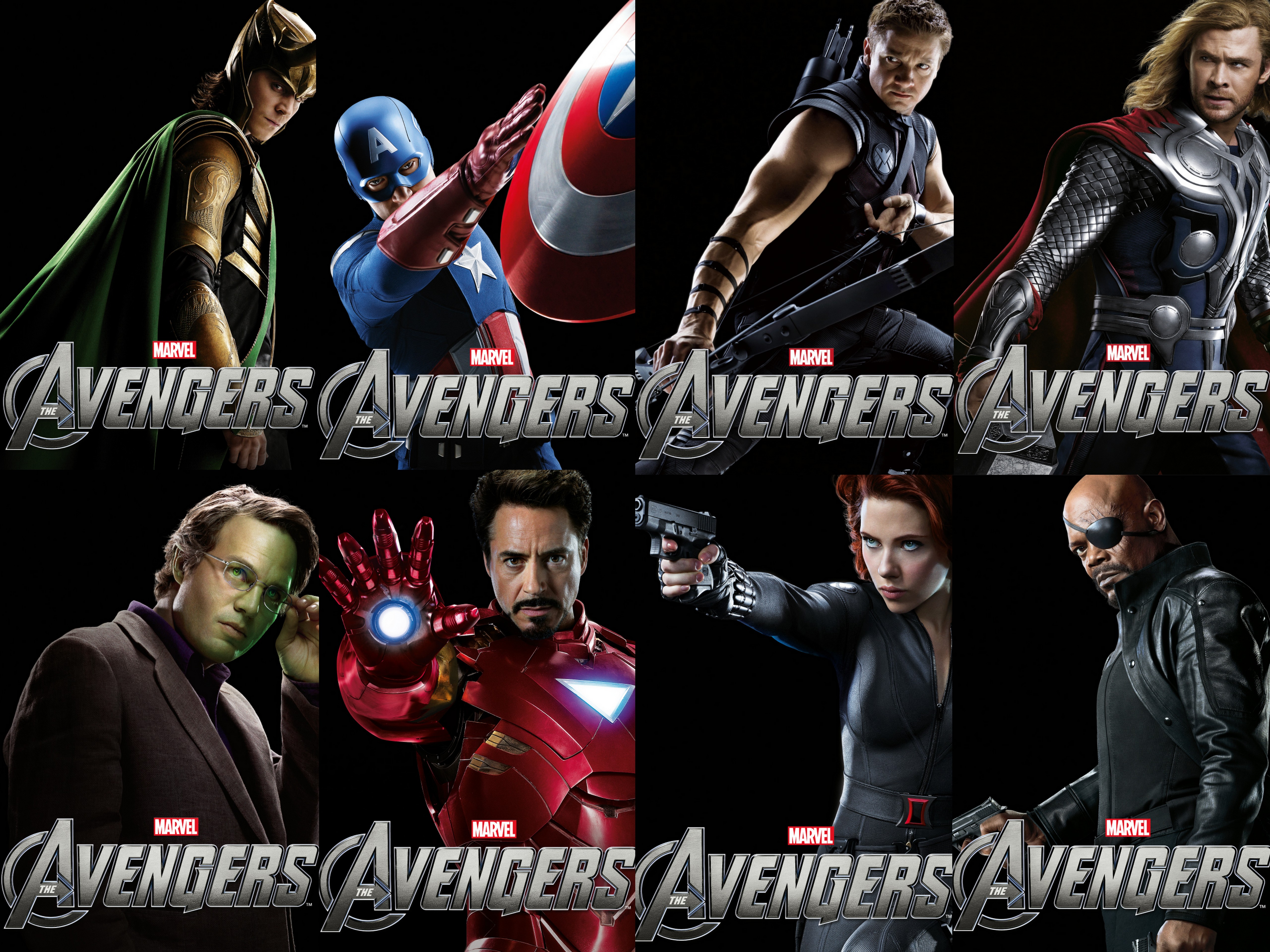 Avengers Iron Man Thor Captain America Loki Hawkeye Bruce Banner Black Widow Natasha Romanoff Nick F Wallpaper:5120x3840