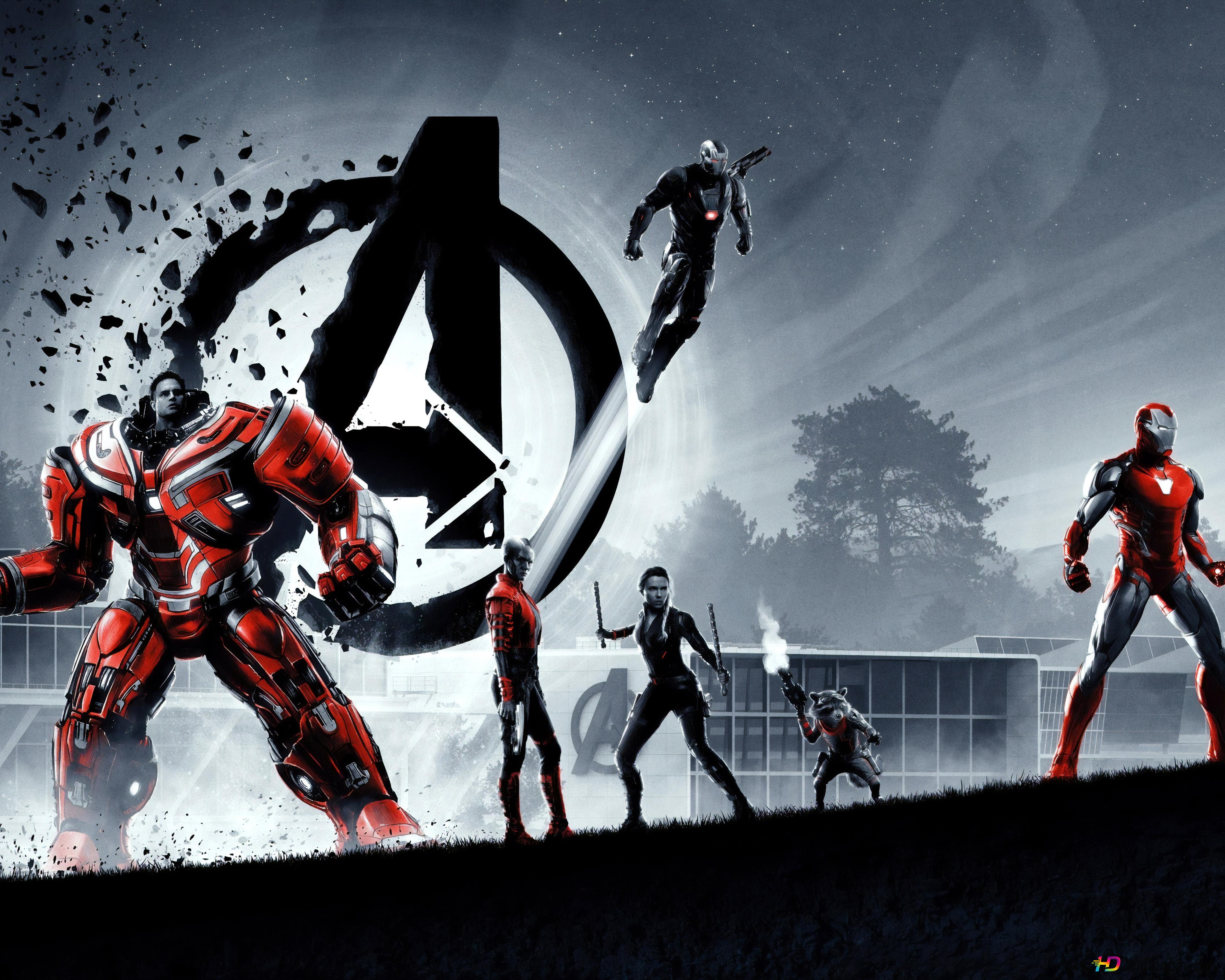 Avengers: Endgame Banner, Nebula, Black Widow, Rocket, War Machine & Iron Man 8K wallpaper download