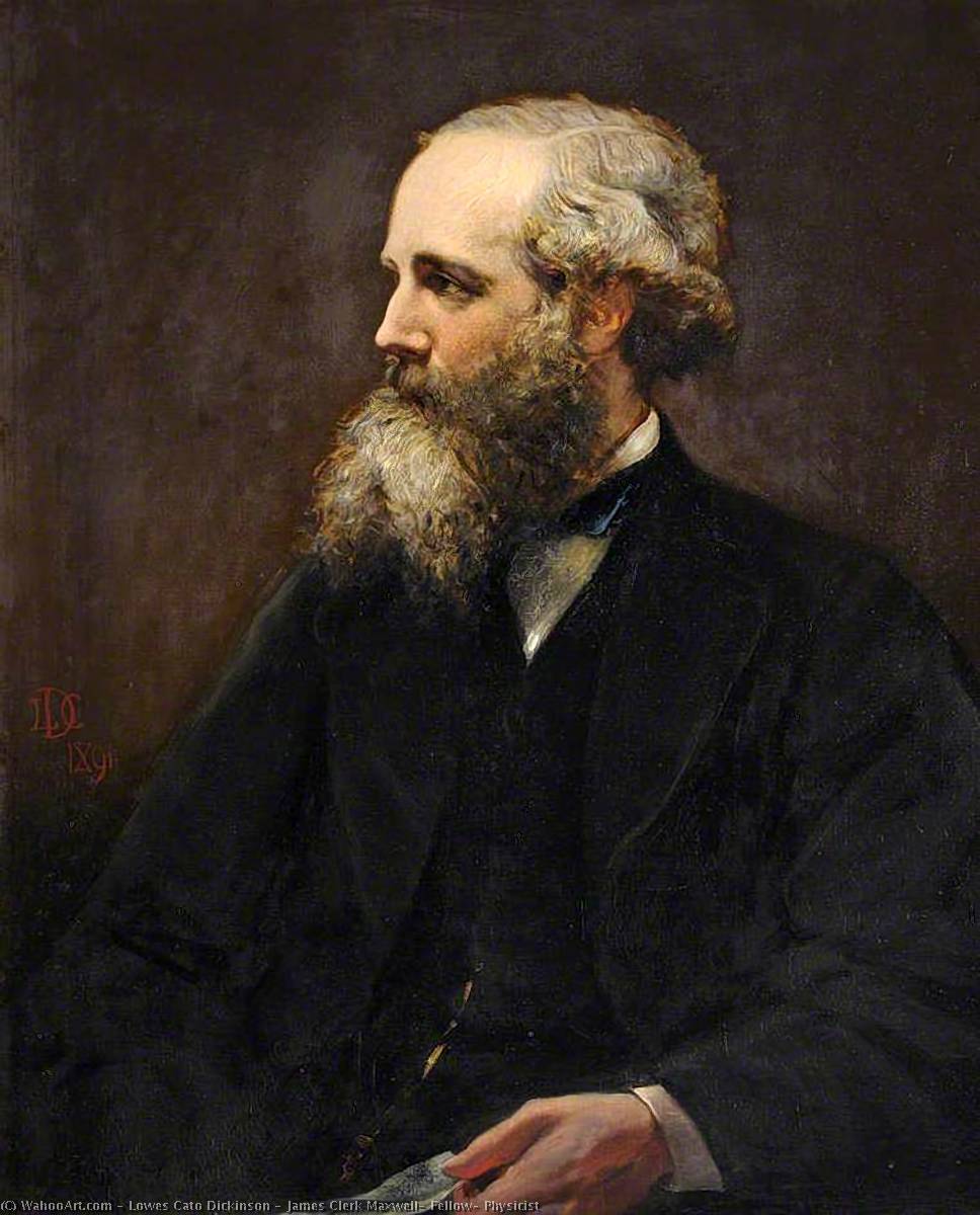 Artwork Replica. James Clerk Maxwell, Fellow, Physicist, 1891 By Lowes Cato Dickinson 1819 1908, United