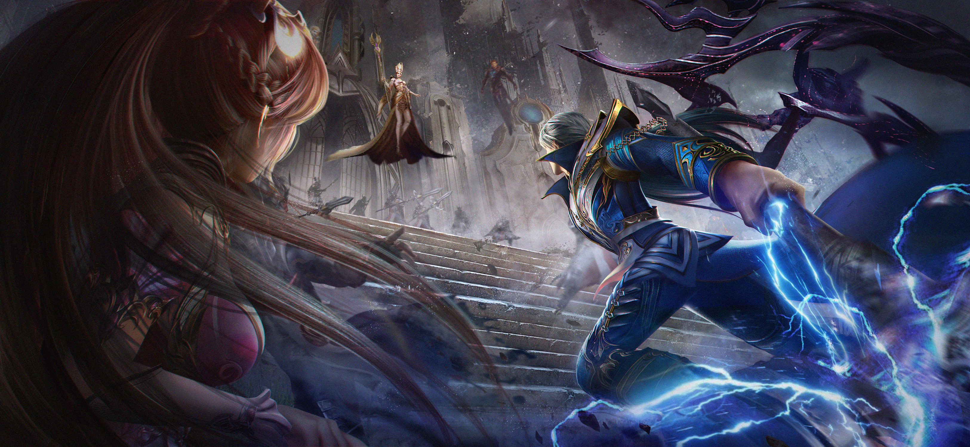 xiao wu, tang san, and bibi dong (douluo dalu) drawn