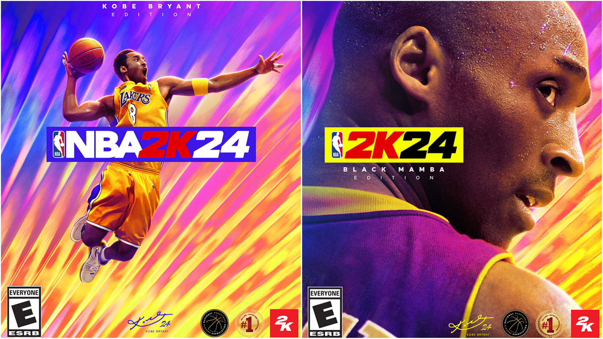 NBA 2K24 Kobe Bryant and Black Mamba Edition Covers Revealed