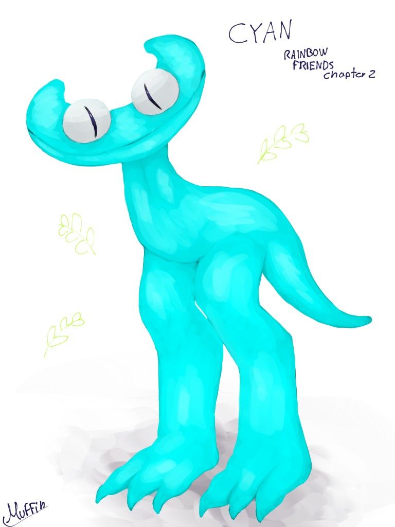 CYAN FROM RAINBOW FRIENDS CHAPTER 2 ROBLOX GAME