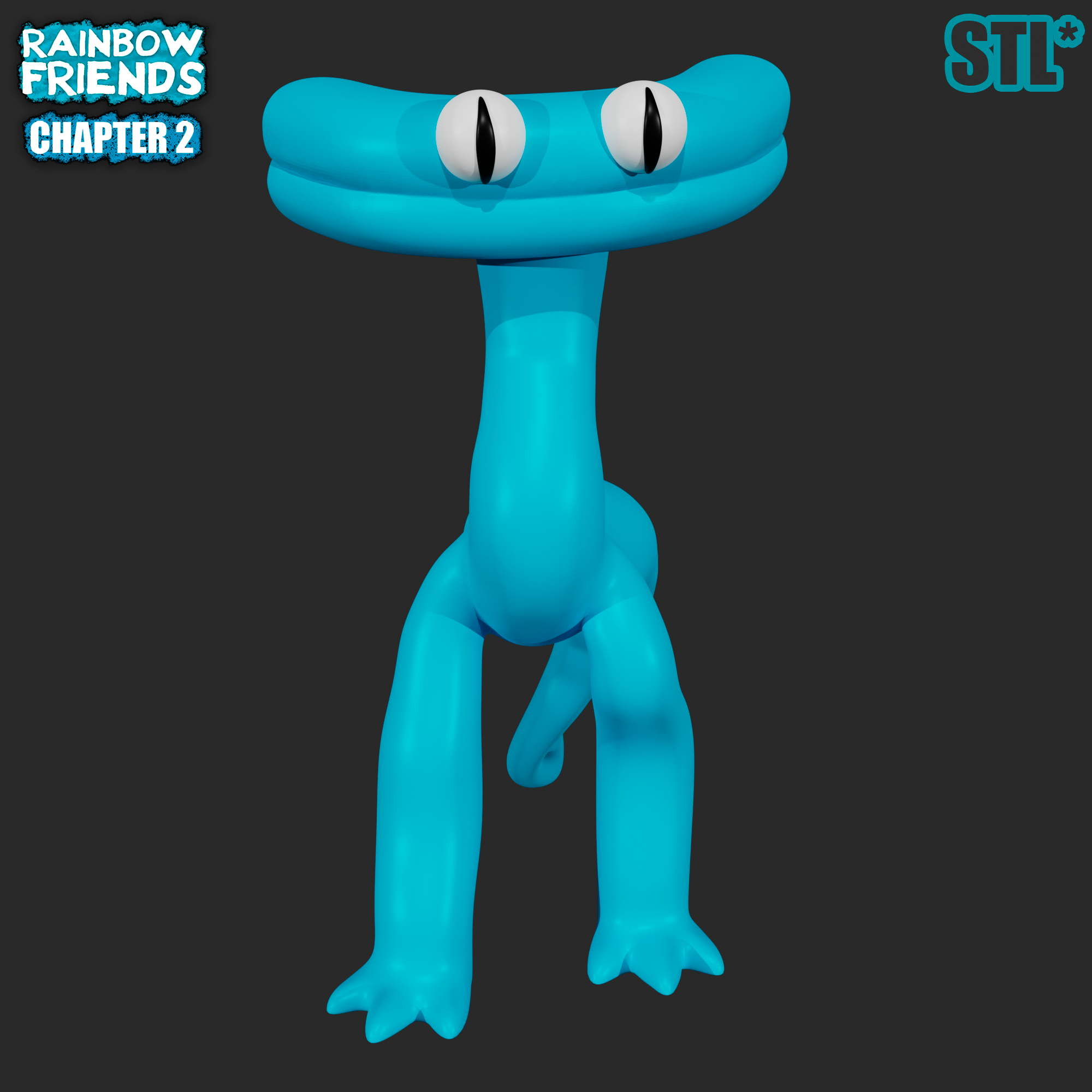 STL file CYAN FROM RAINBOW FRIENDS CHAPTER 2 ROBLOX GAME・3D printable model to download・Cults
