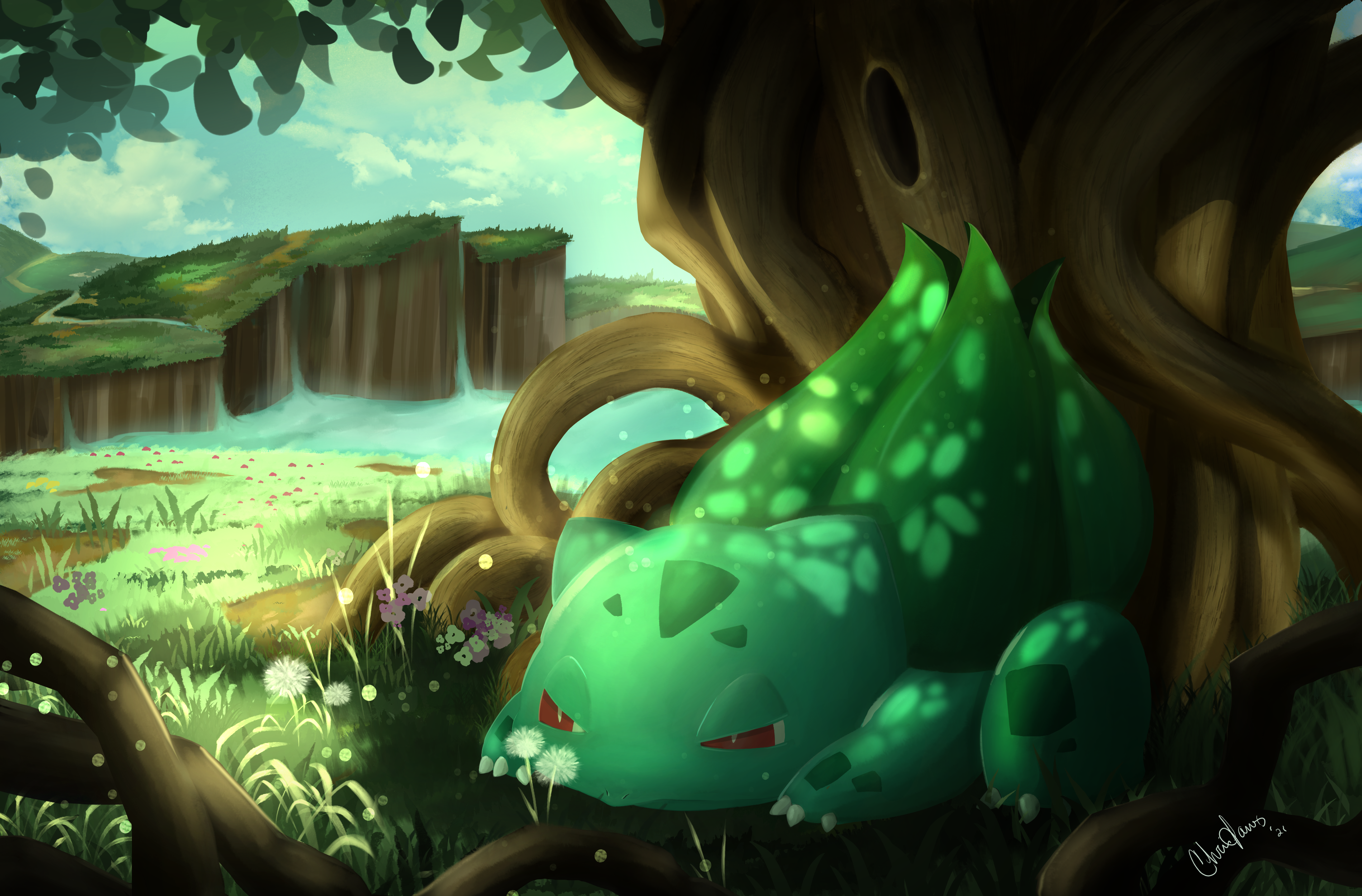 My Bulbasaur art I made from Listening to Pokémon Lofi music