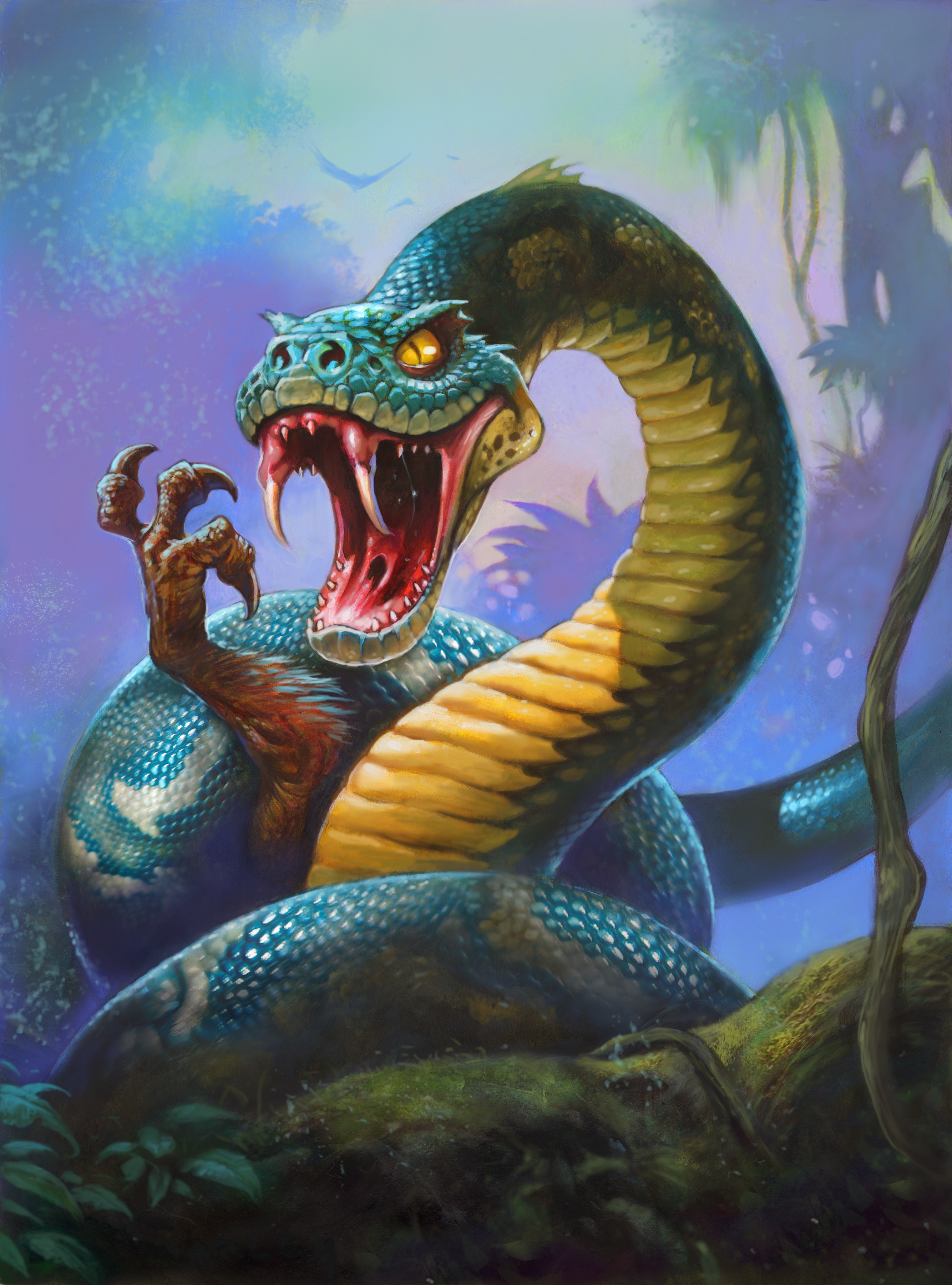 Giant Anaconda, Hearthstone: Heroes of Warcraft, Snakes, Canine tooth fangs, Roar Gallery HD Wallpaper