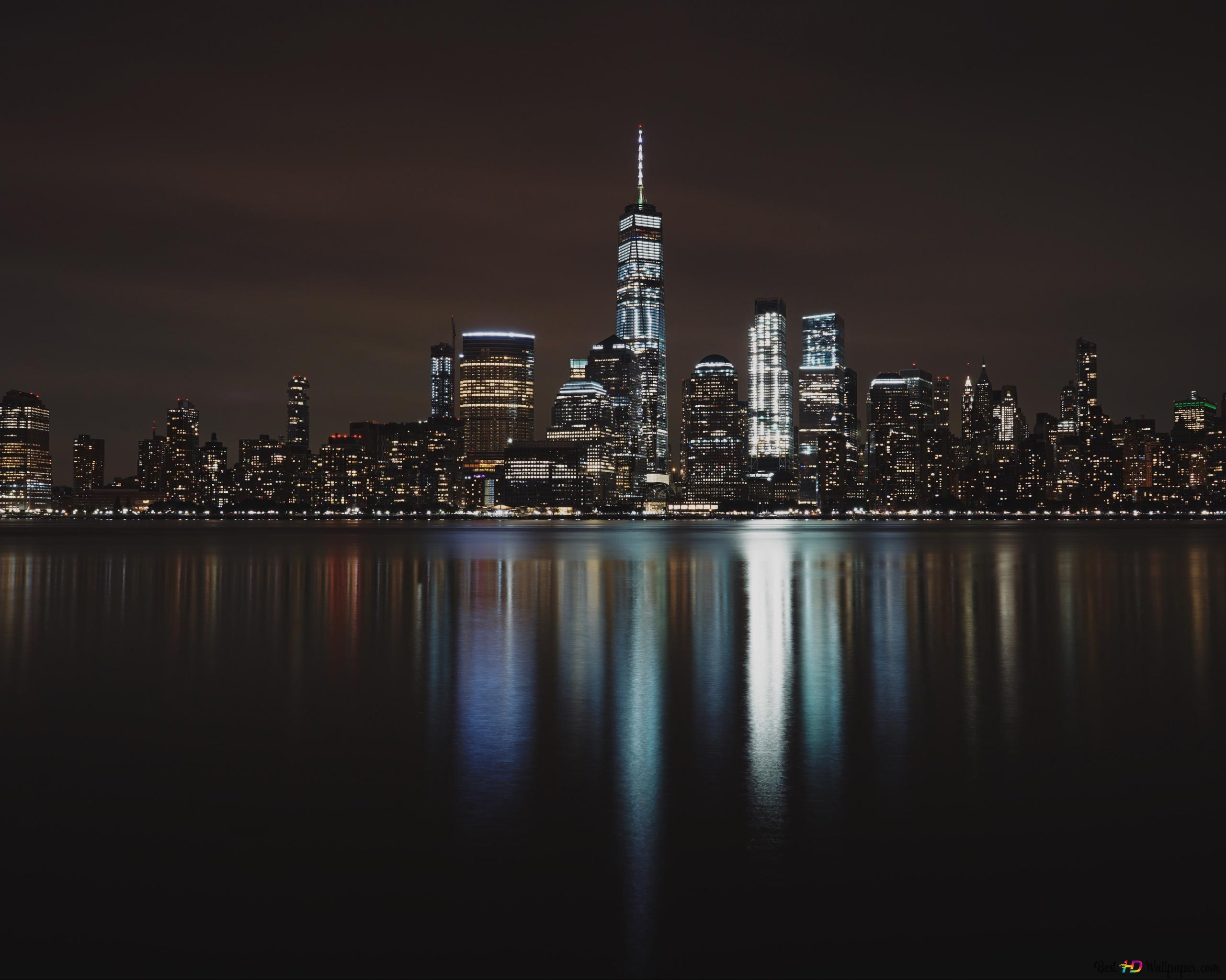 New York City At Night 4K wallpaper download