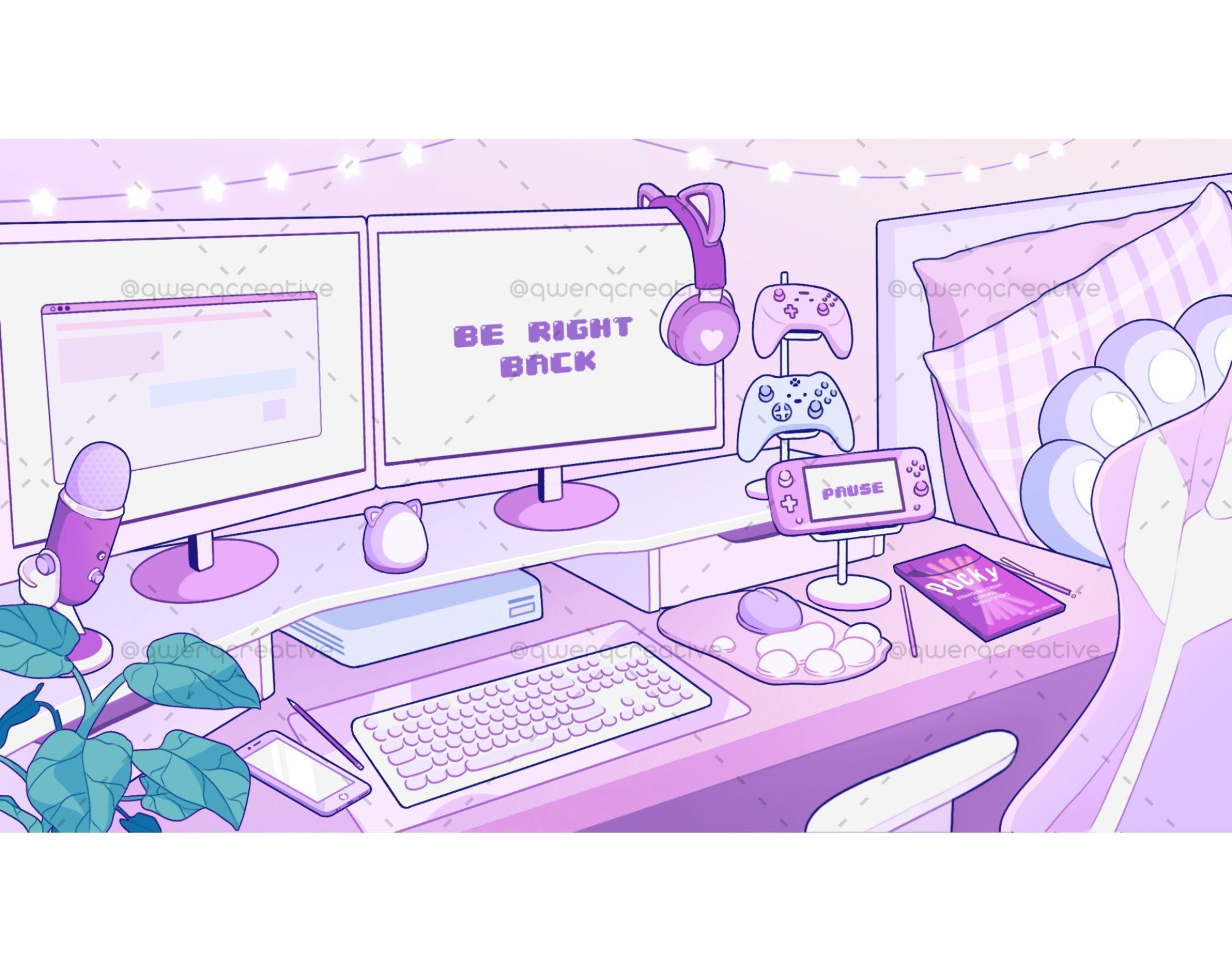 ANIMATED Stream Screens Lofi Gamer Comfy Room Aesthetic. Animation, Twitch streaming setup, Streaming