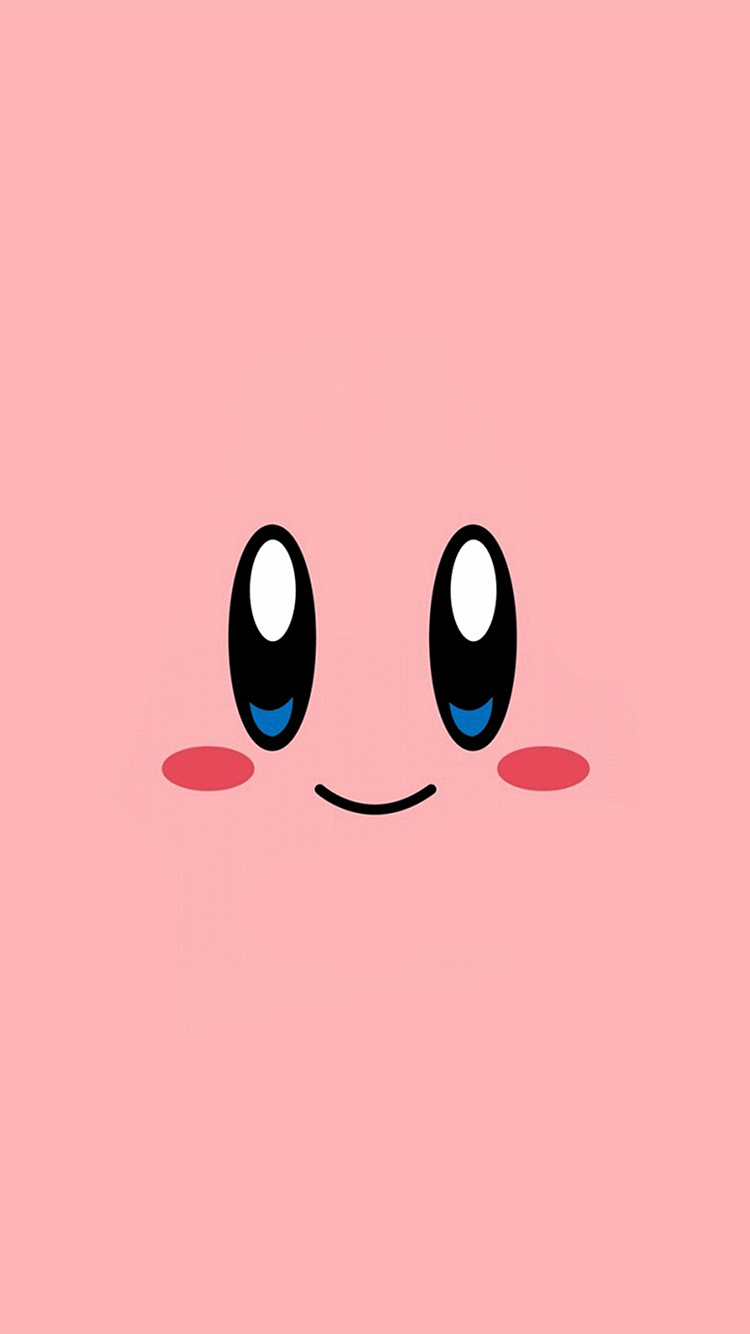 kirby pink face cute illustration art