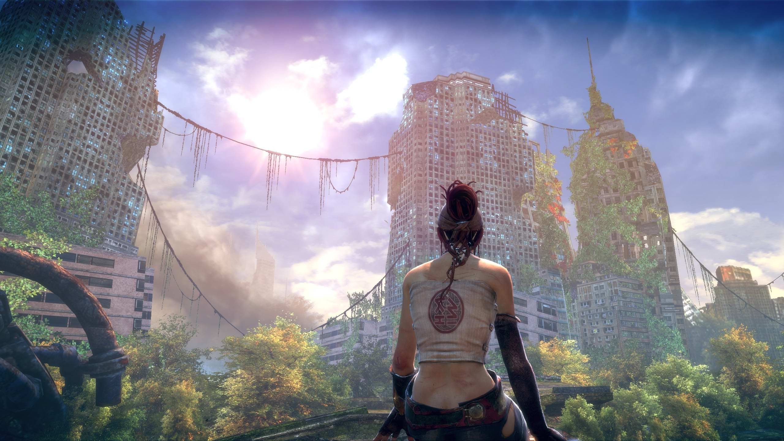 Wallpaper, sunlight, video games, ruin, world, Abandoned city, Enslaved Odyssey to the West, screenshot, 2560x1440 px, computer wallpaper 2560x1440