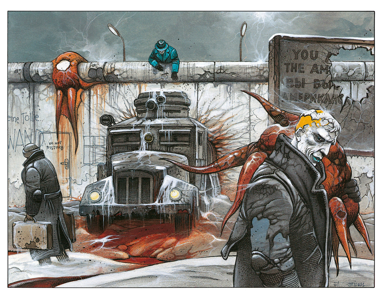 Enki Bilal mauer Berlin V, 2019. MURS. Oeuvre. HUBERTY & BREYNE