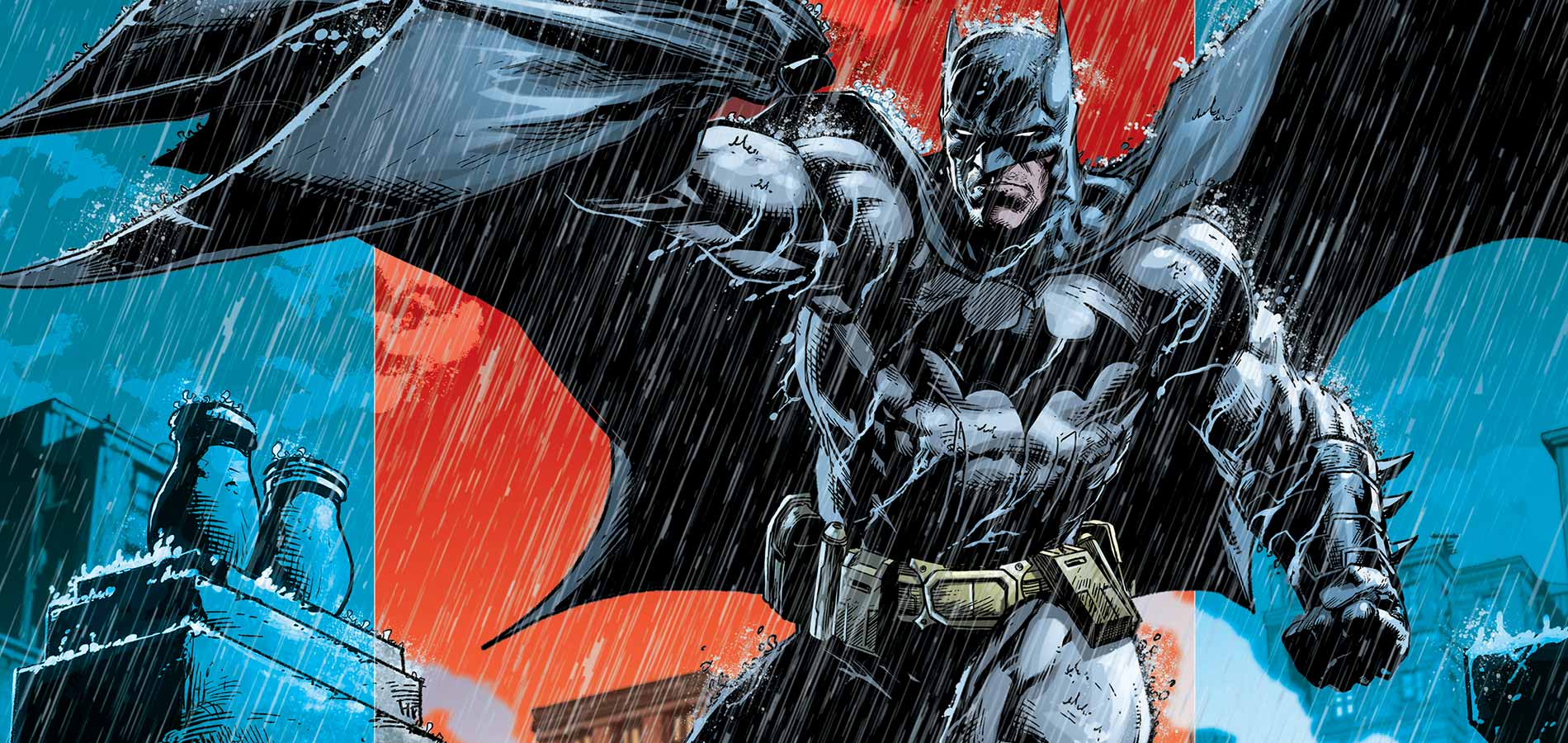 Batman Rain DC Comics Wallpaper:1900x900