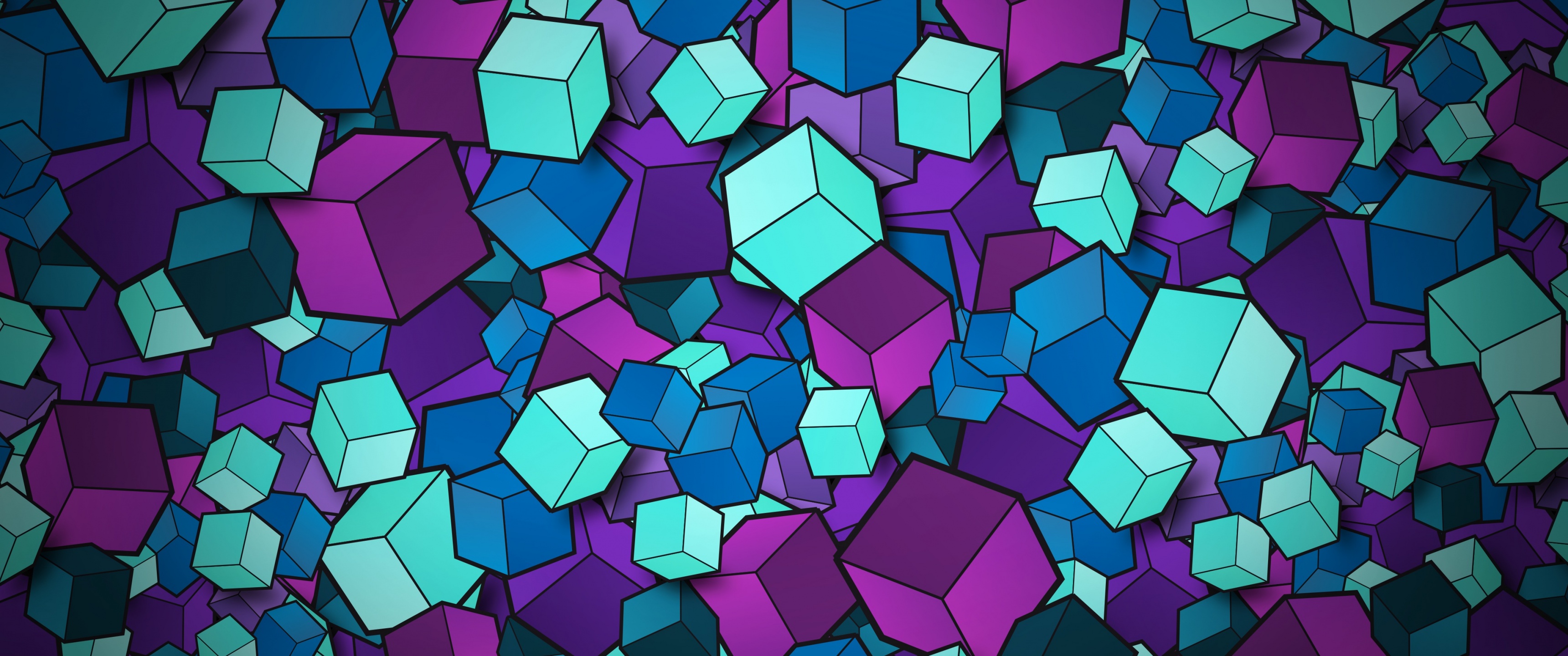 3D cubes Wallpaper 4K, Colorful, Geometric, Patterns