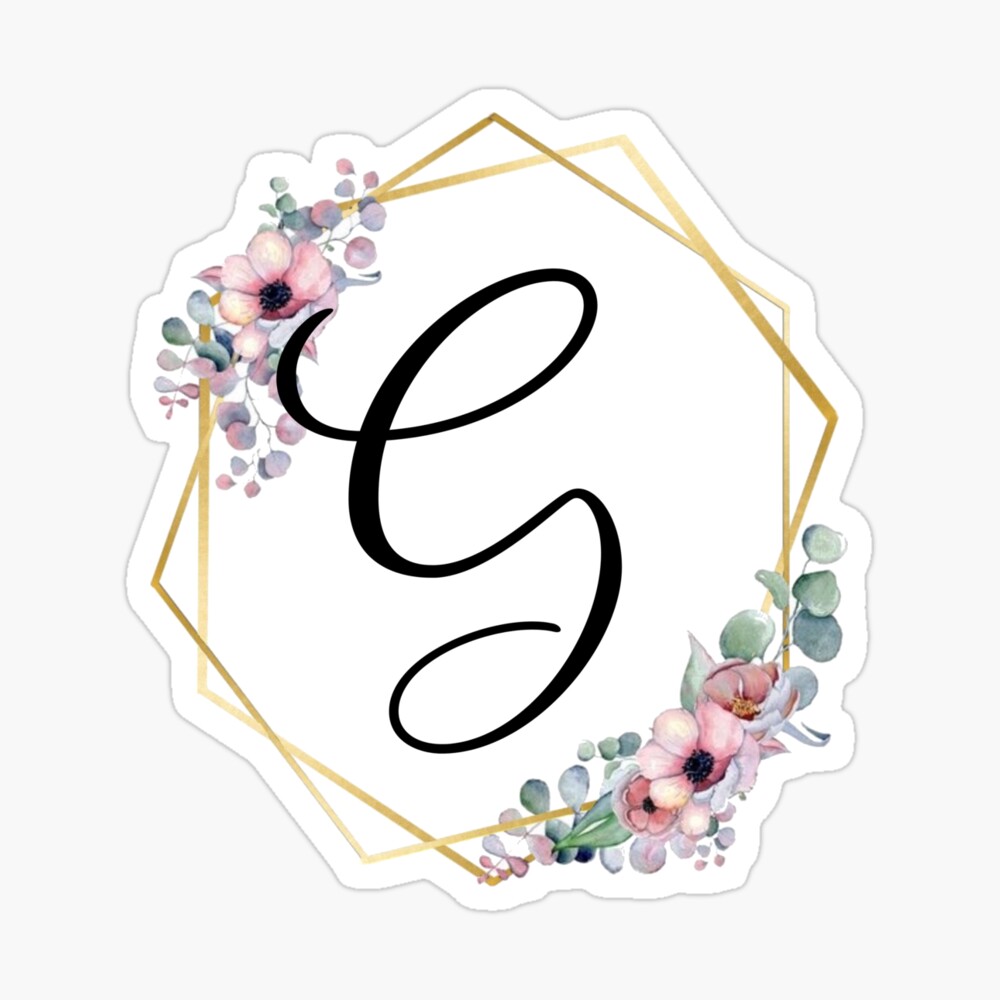 Monogram Letter G. Lilac Flowers with Golden Edges Posterundefined