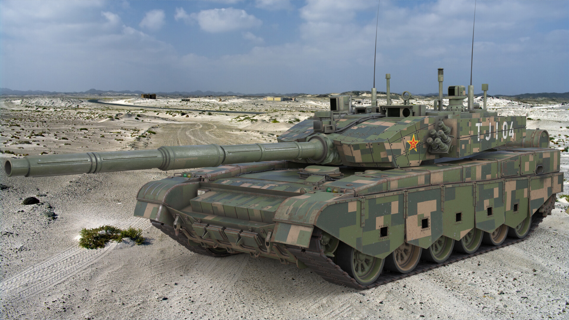 China's Tank Type ZTZ 99A Vray 3D model 3Ds max