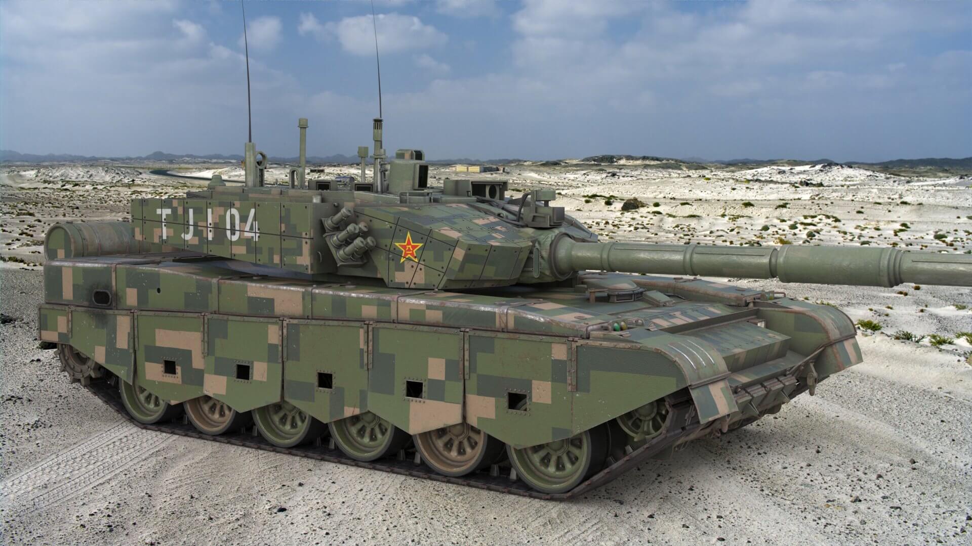 Tank China Type Ztz 99A Mtb (V Ray) 3D Model