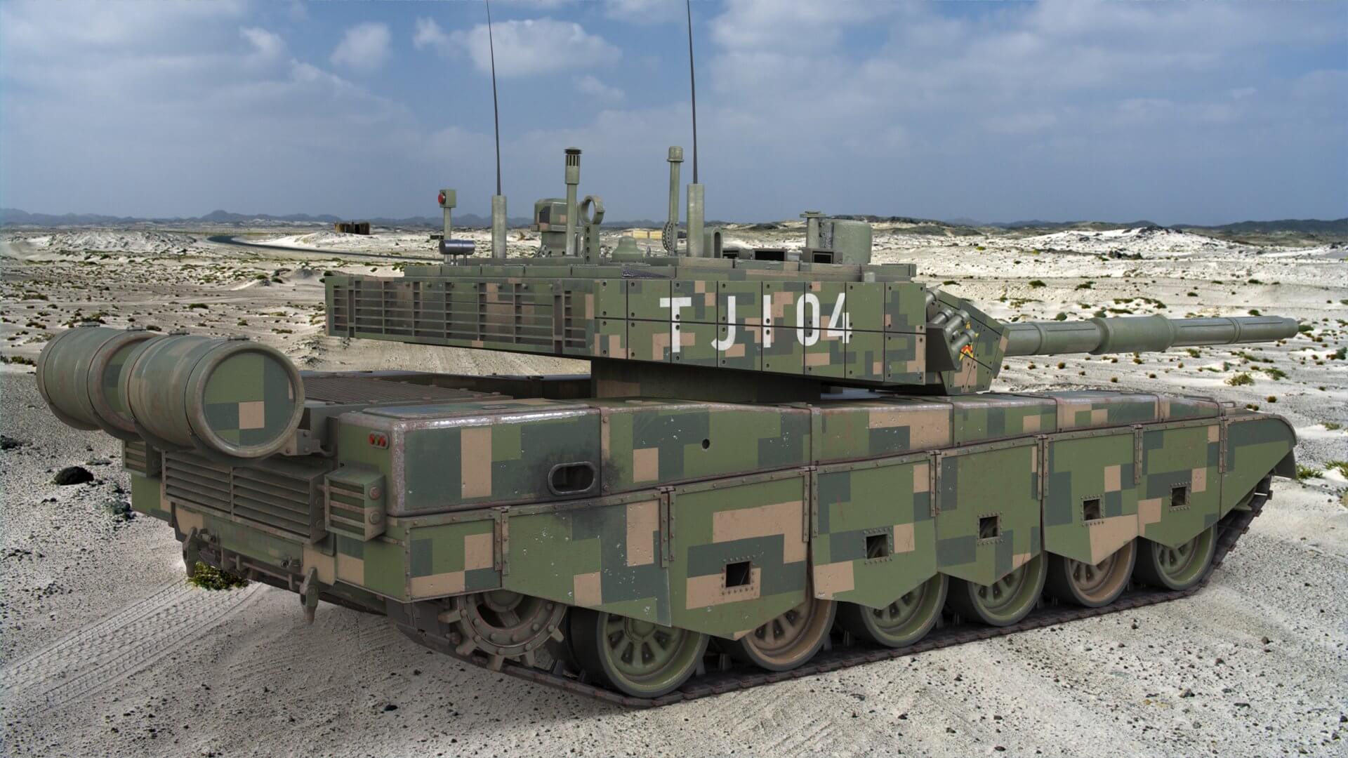 Tank China Type Ztz 99A Mtb (V Ray) 3D Model