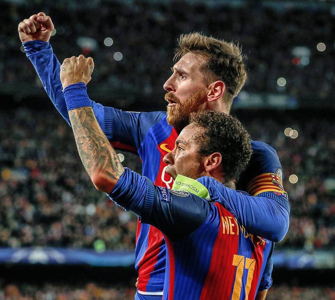 Wallpaper, FC Barcelona, soccer clubs, Lionel Messi, Neymar JR, Camp Nou 1080x967