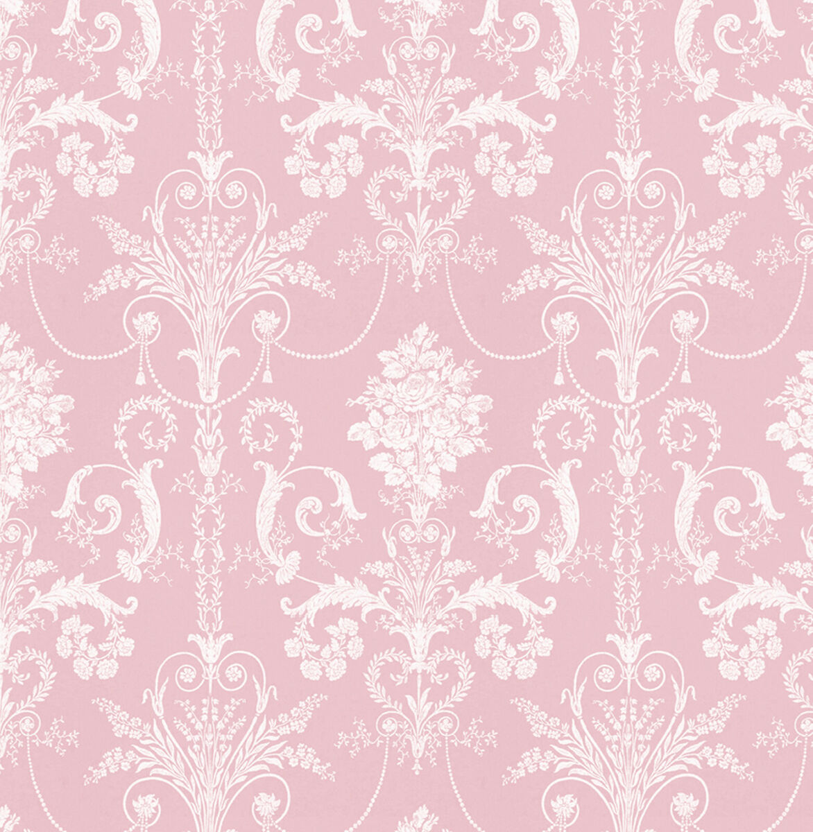 Dolls House Wallpaper 1 12th 1 24th Scale Light Pink Quality Paper