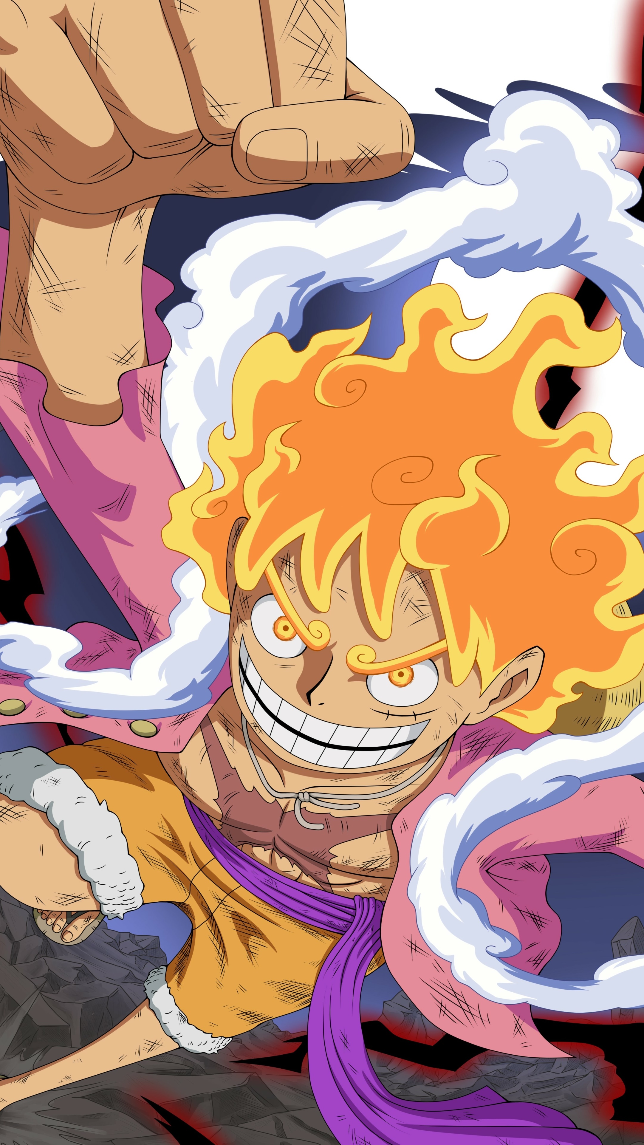 Wallpaper / Anime One Piece Phone Wallpaper, Monkey D. Luffy, Gear 5 (One Piece), 2160x3840 free download