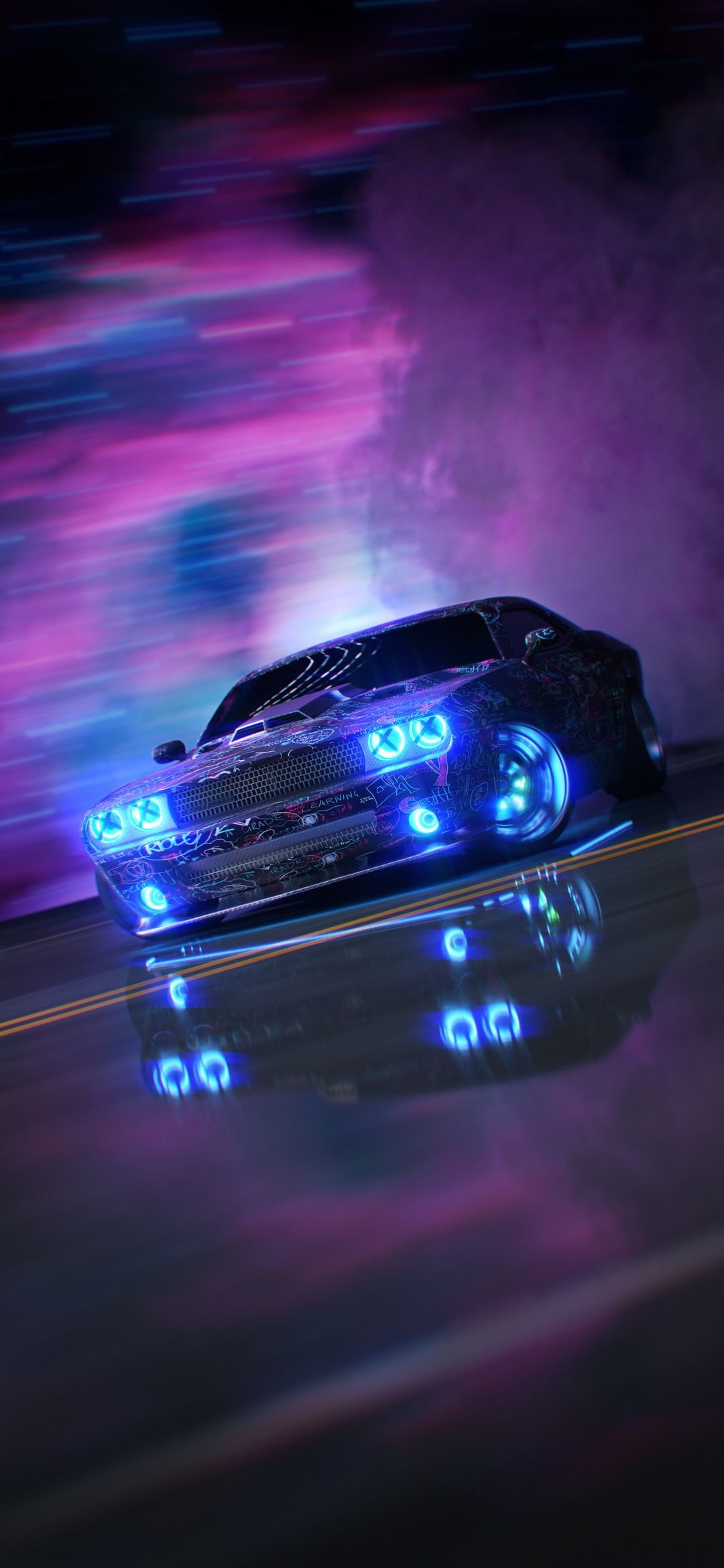 Cool neon car Wallpaper Download